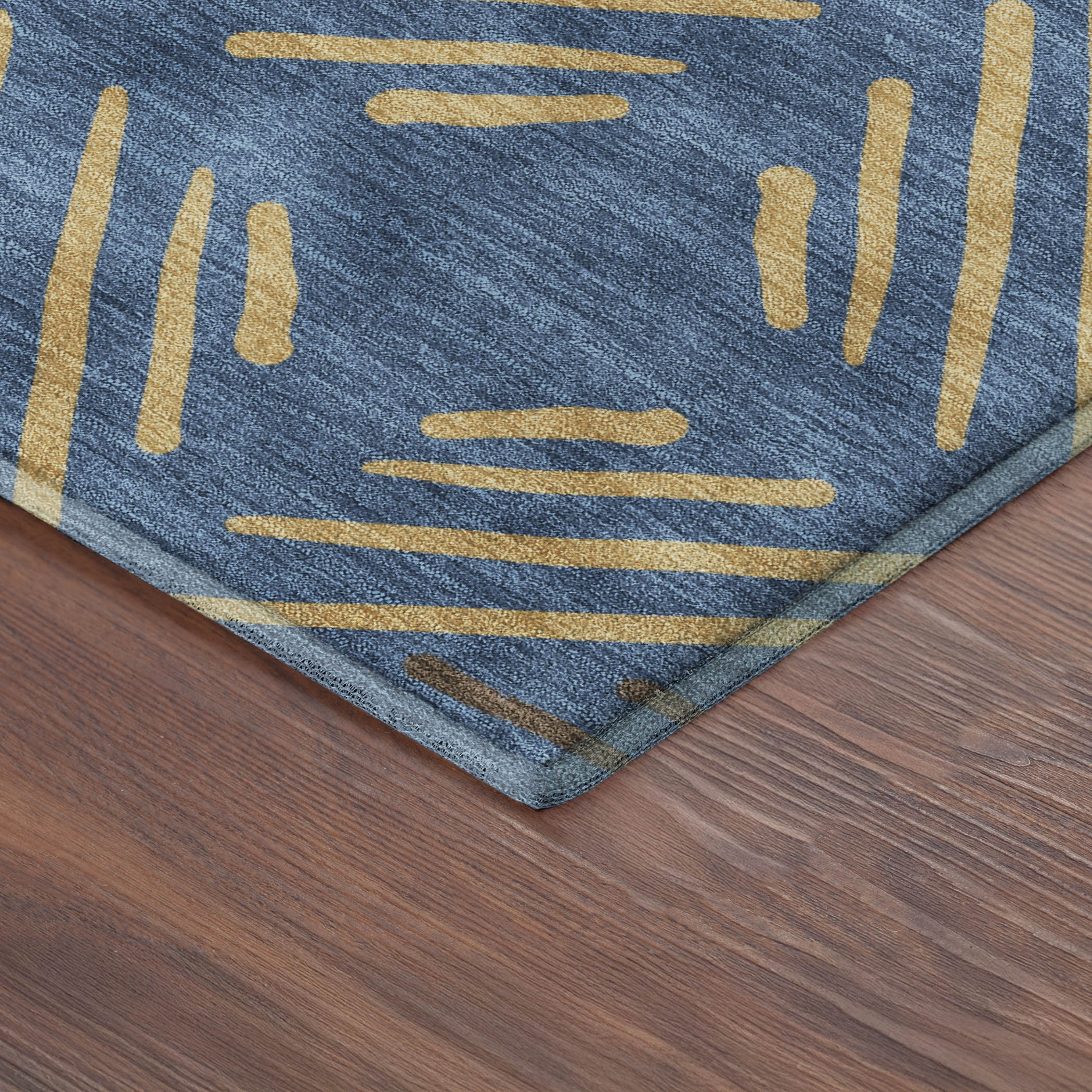 Kyoto Machine Washable Transitional Navy Blue Rug 1'8" x 2'6" #shape_Rectangle