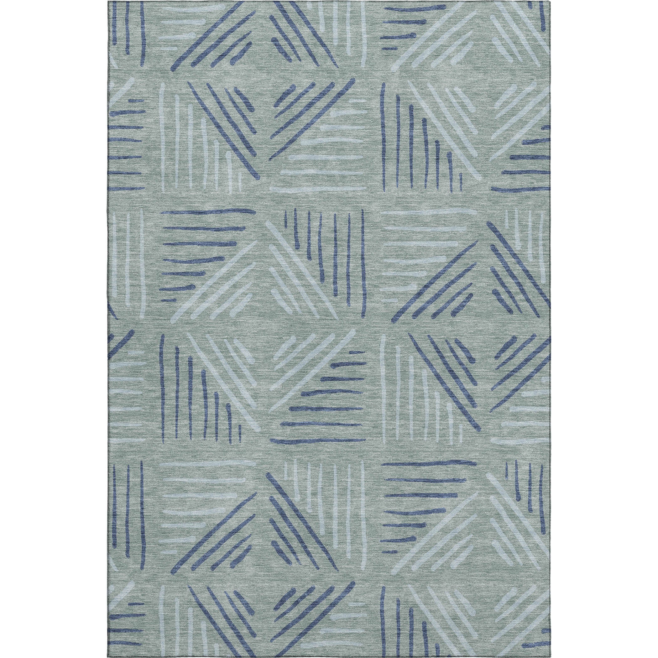 Kyoto Machine Washable Transitional Spa Blue Rug 3' x 5' #shape_Rectangle