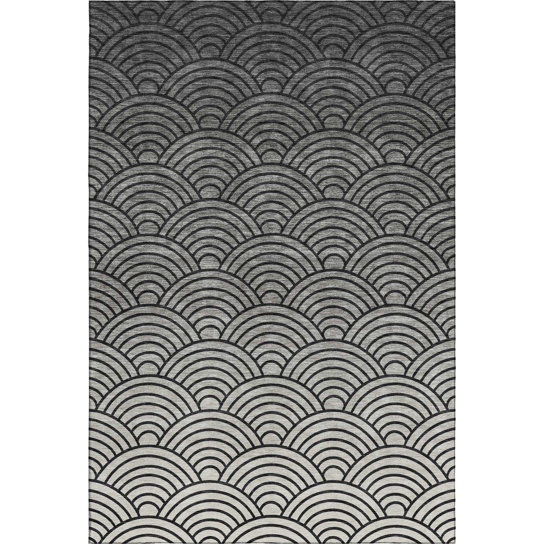 Santorini Machine Washable Transitional Black Rug 3' x 5' #shape_Rectangle