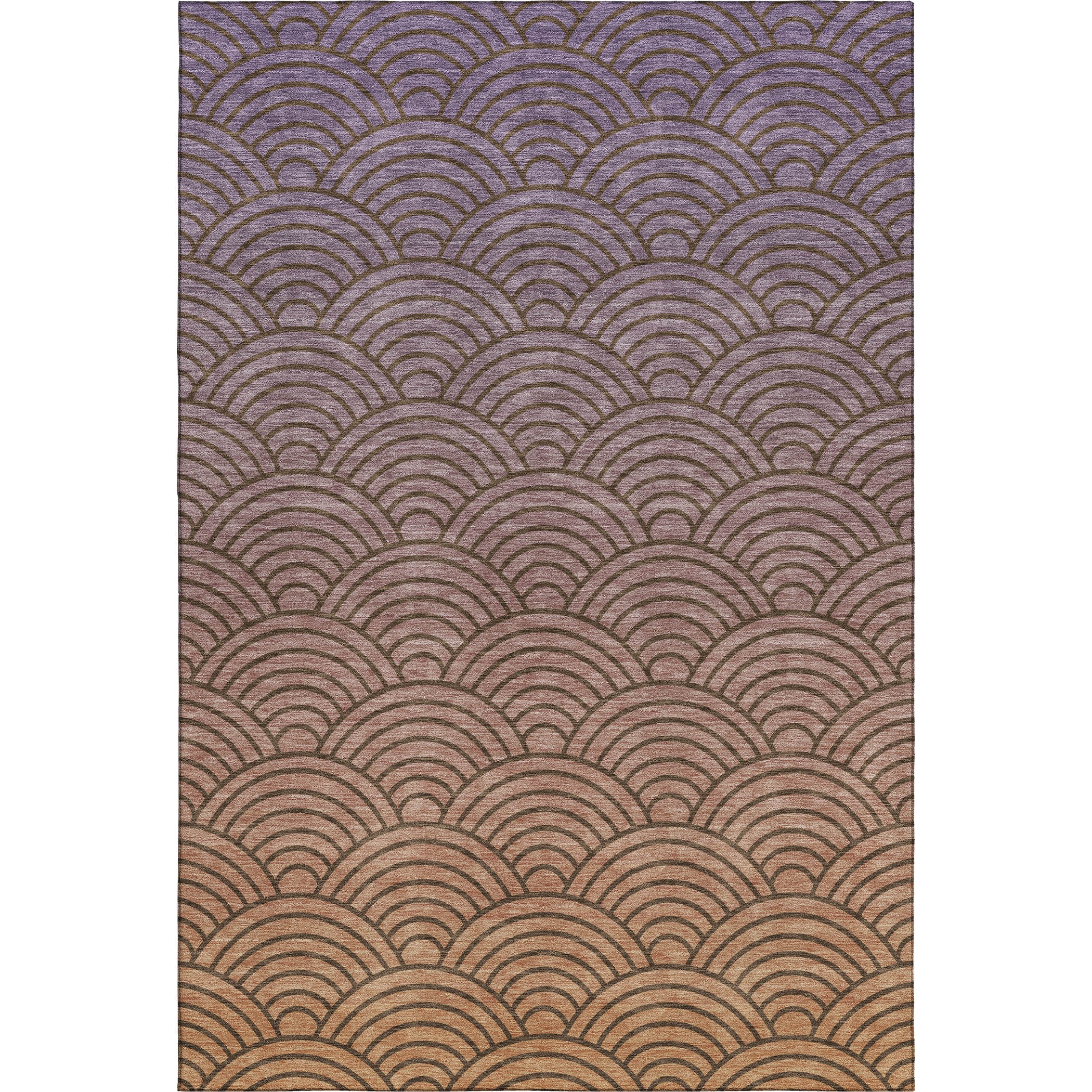 Santorini Machine Washable Transitional Chocolate Brown Rug 3' x 5' #shape_Rectangle