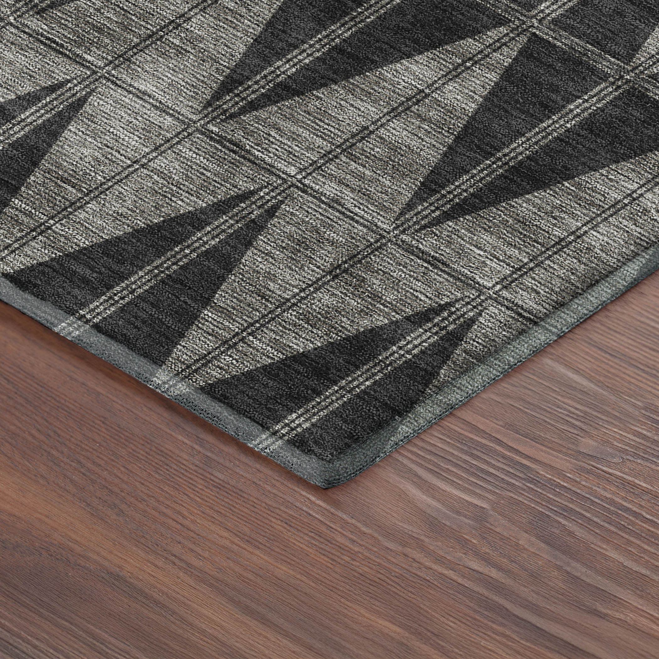 Zanzibar Machine Washable Transitional Black Rug 1'8" x 2'6" #shape_Rectangle
