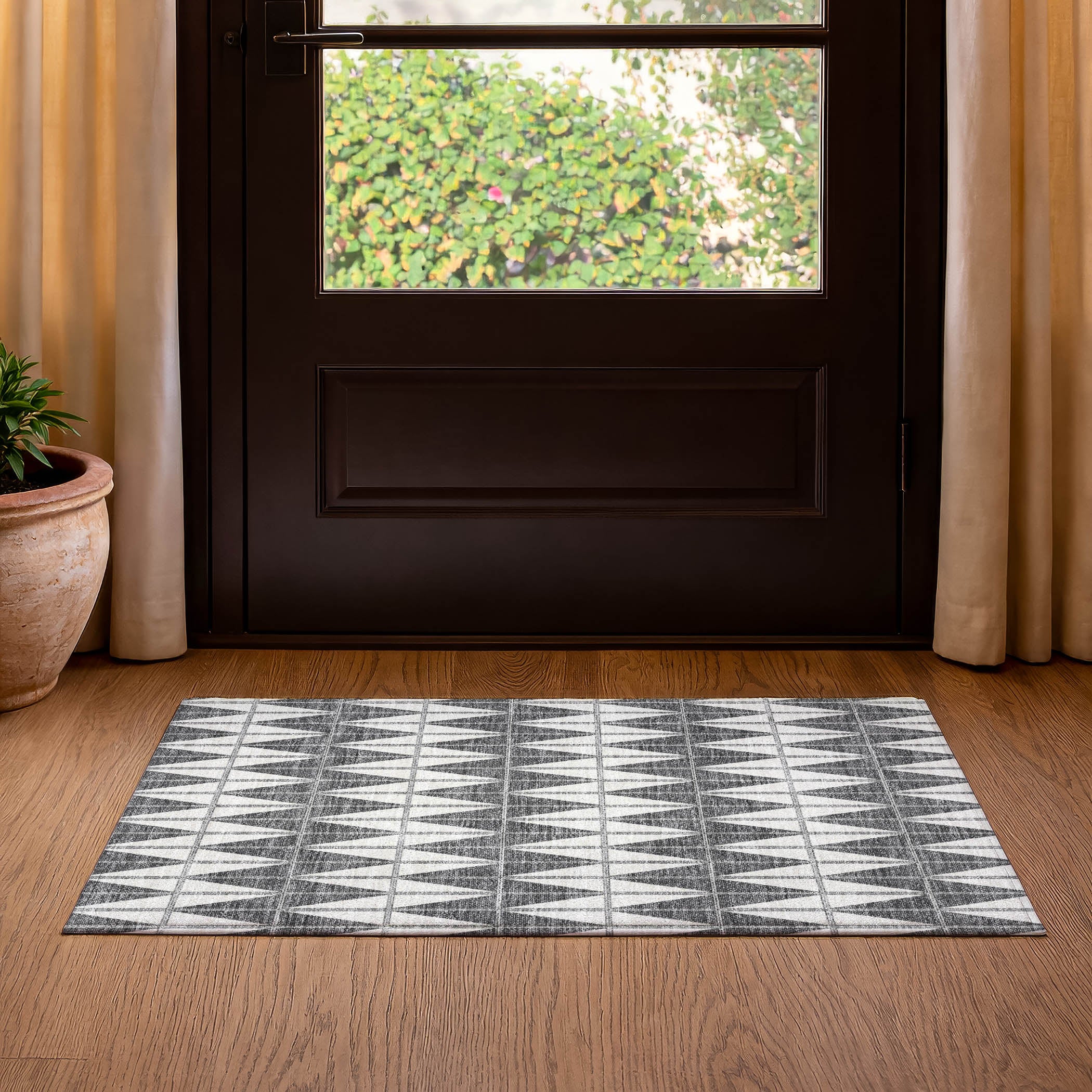 Zanzibar Machine Washable Transitional Ivory Rug 1'8" x 2'6" #shape_Rectangle