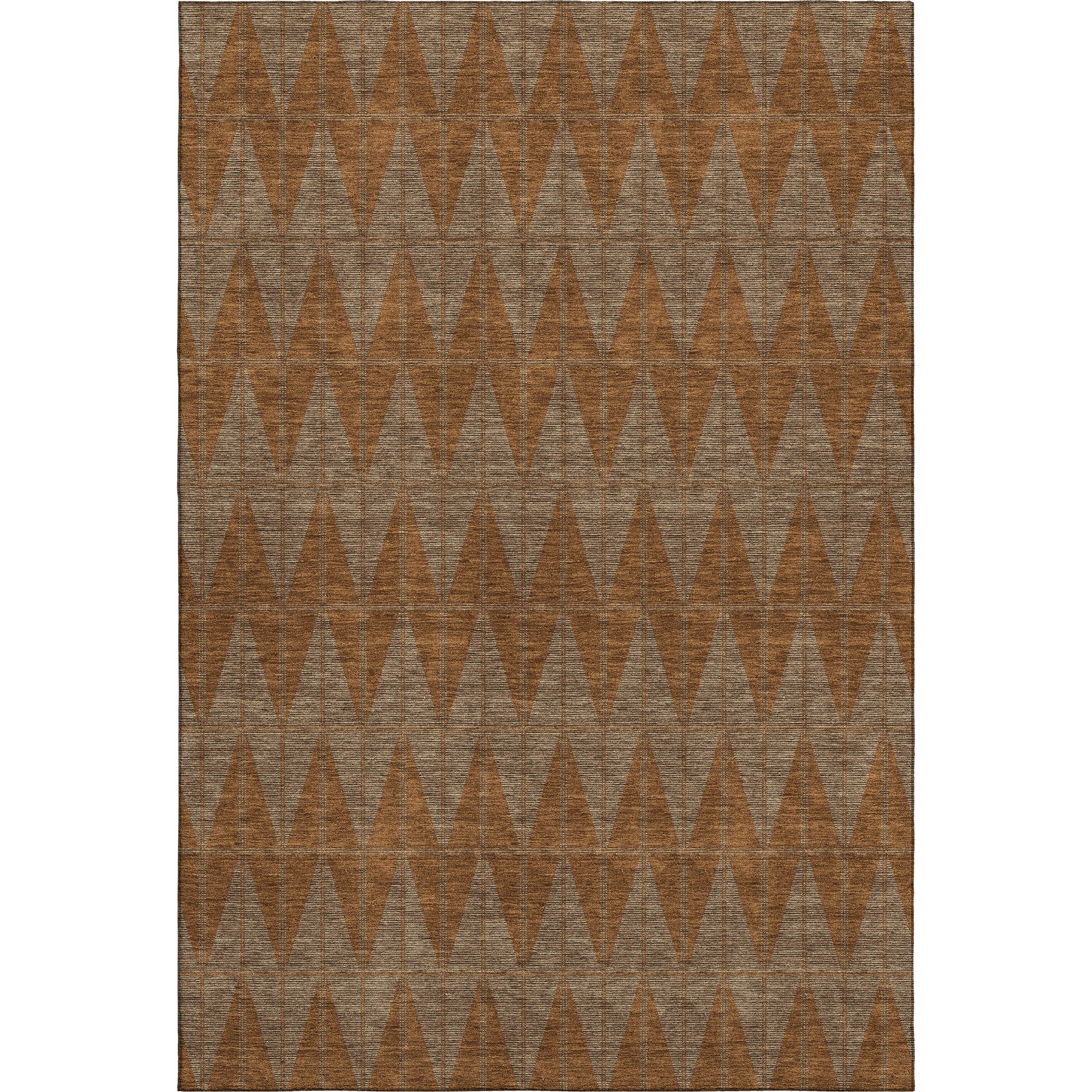 Zanzibar Machine Washable Transitional Paprika Orange Rug 3' x 5' #shape_Rectangle