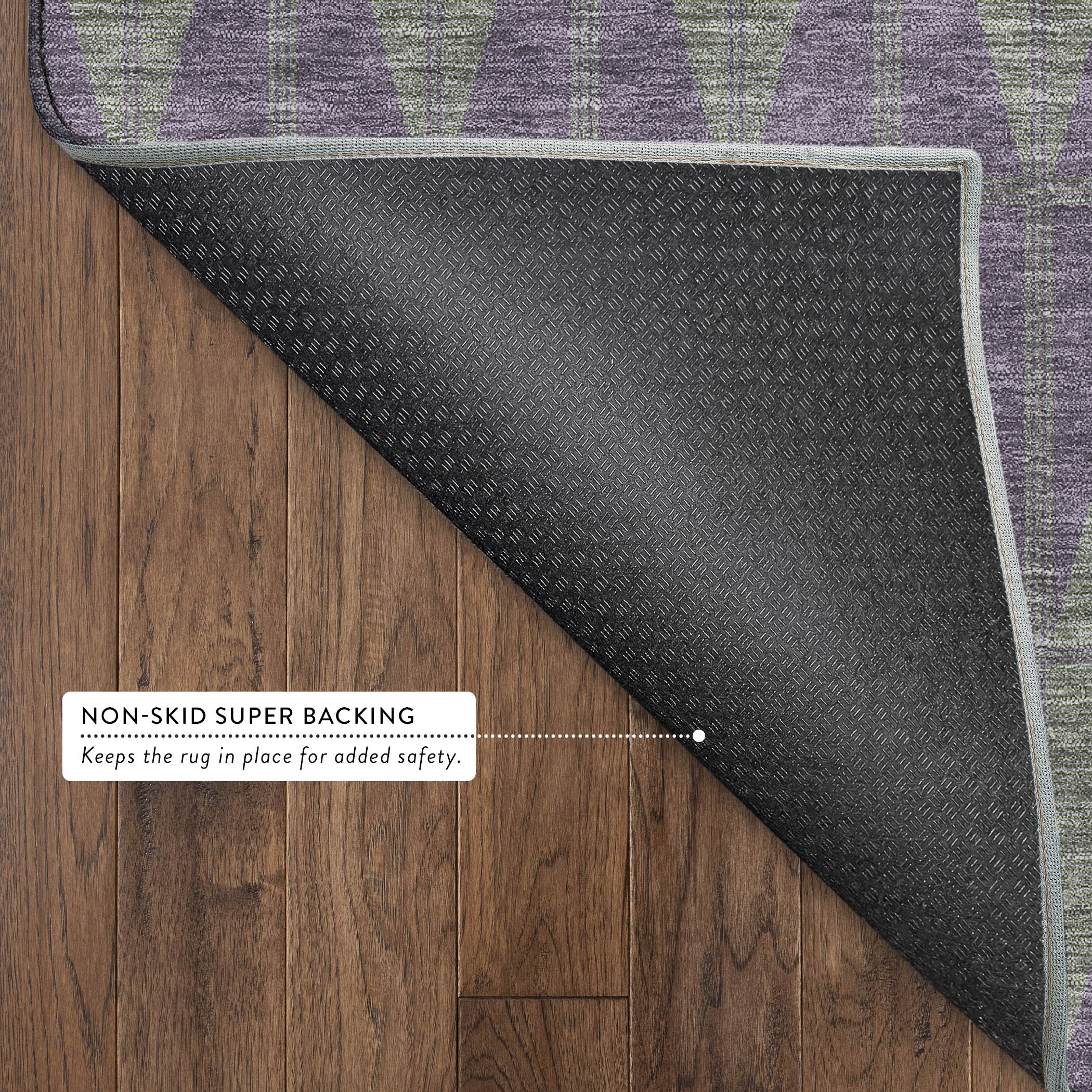 Zanzibar Machine Washable Transitional Plum Purple Rug 1'8" x 2'6" #shape_Rectangle