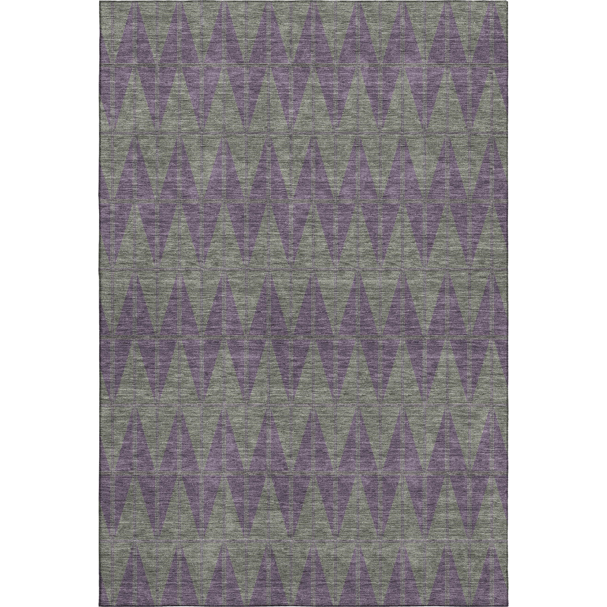 Zanzibar Machine Washable Transitional Plum Purple Rug 3' x 5' #shape_Rectangle