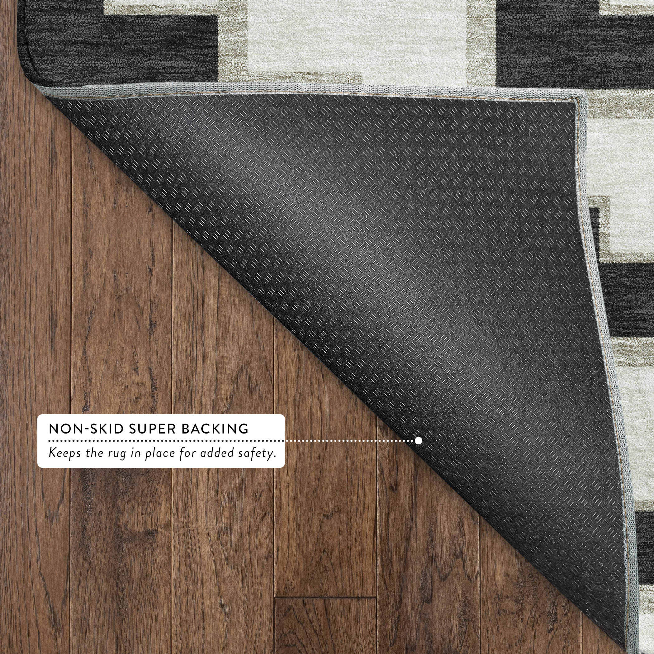 Chiang Mai Machine Washable Transitional Black Rug 1'8" x 2'6" #shape_Rectangle