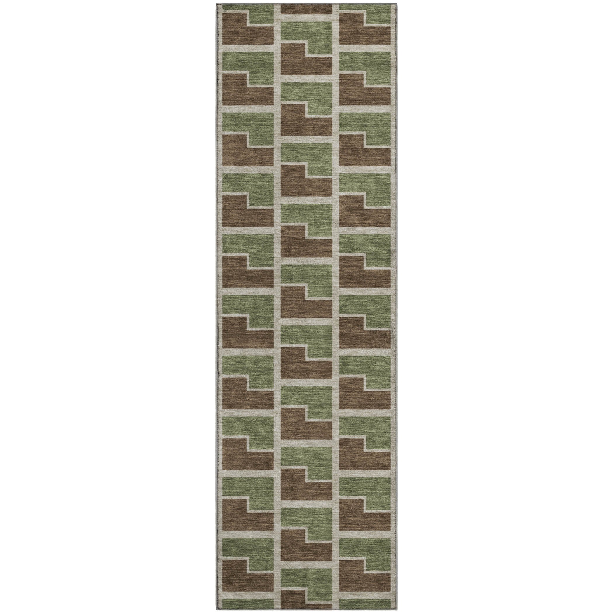 Chiang Mai Machine Washable Transitional Chocolate Brown Rug 2'3" x 7'6" #shape_Runner