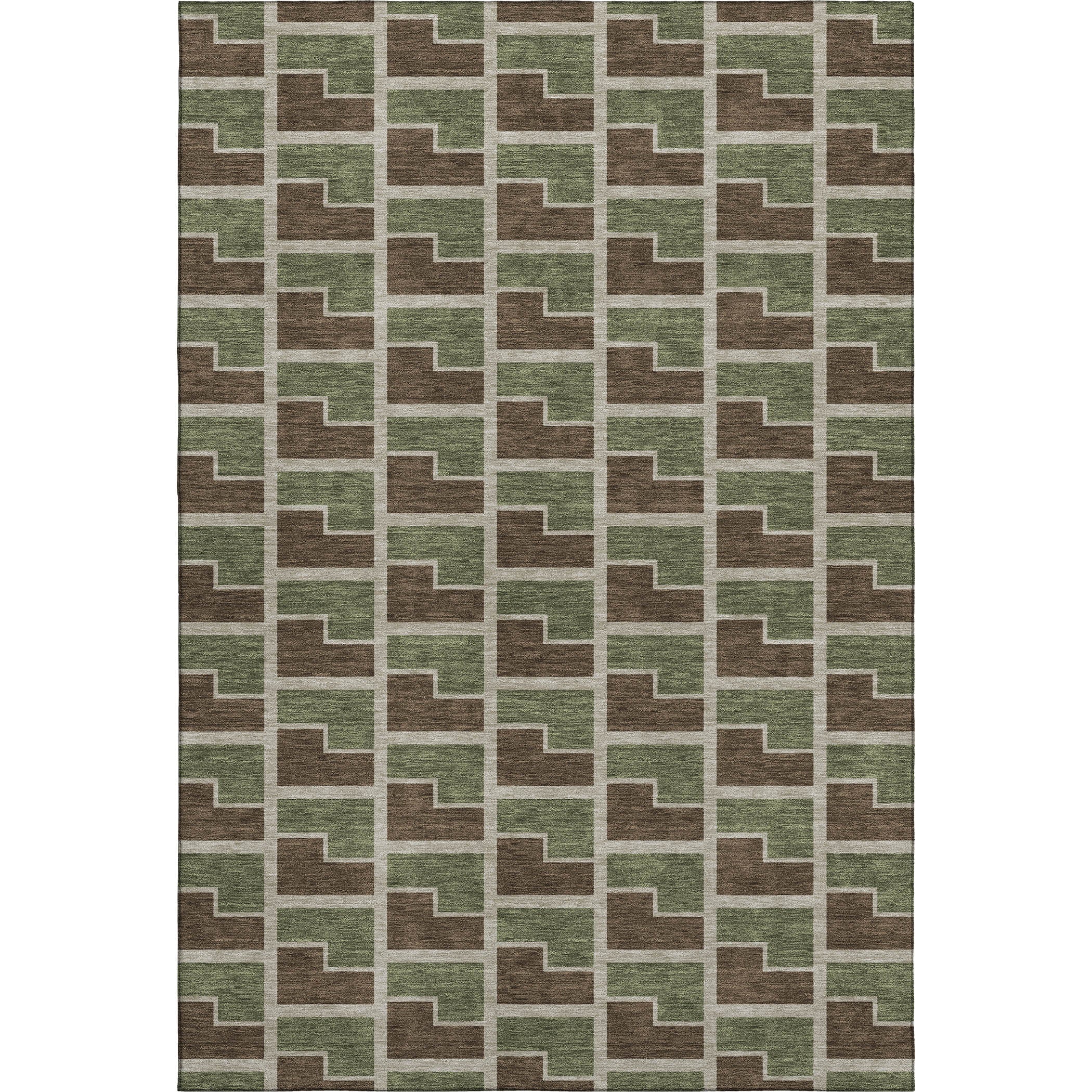Chiang Mai Machine Washable Transitional Chocolate Brown Rug 3' x 5' #shape_Rectangle