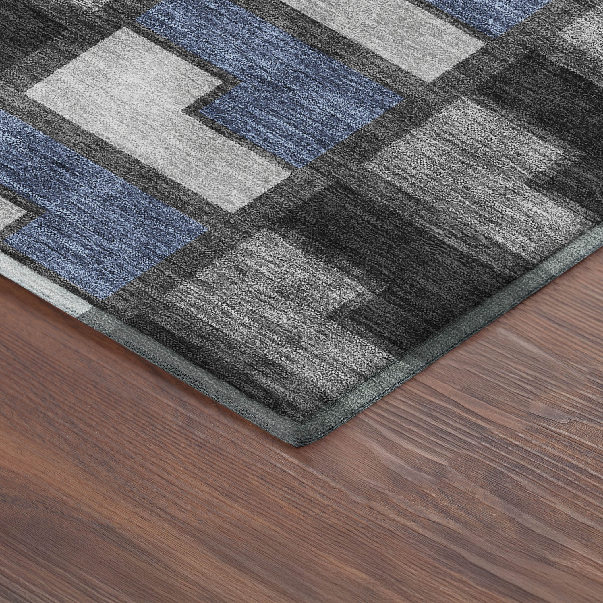 Antigua Machine Washable Transitional Black Rug 1'8" x 2'6" #shape_Rectangle