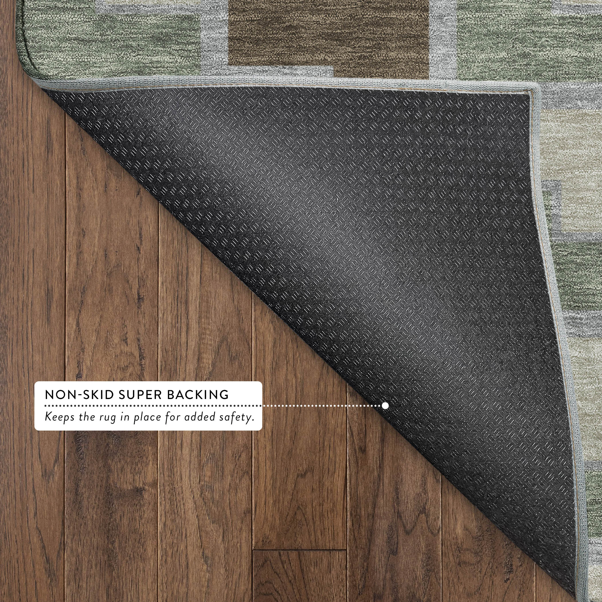 Antigua Machine Washable Transitional Chocolate Brown Rug 1'8" x 2'6" #shape_Rectangle