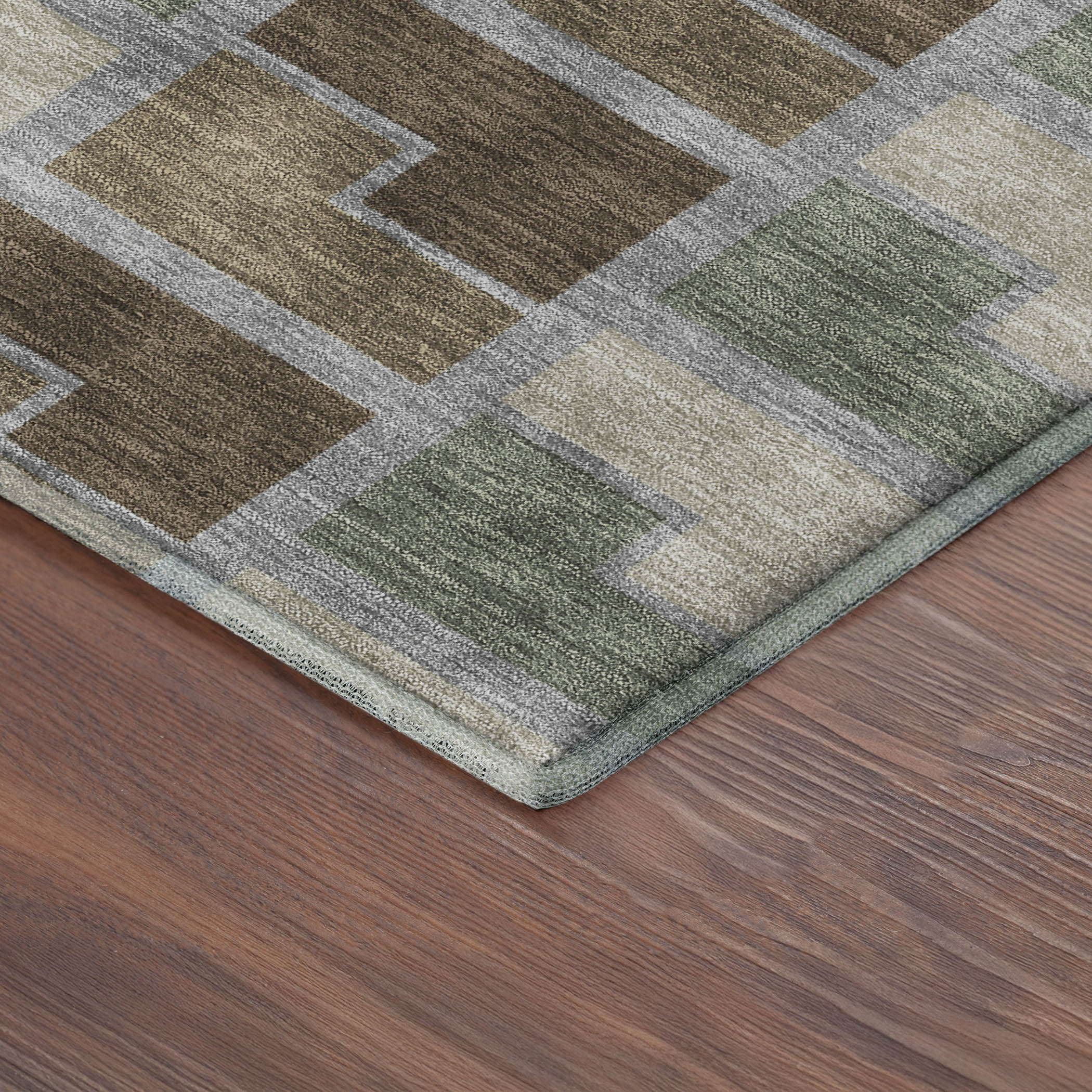 Antigua Machine Washable Transitional Chocolate Brown Rug 1'8" x 2'6" #shape_Rectangle