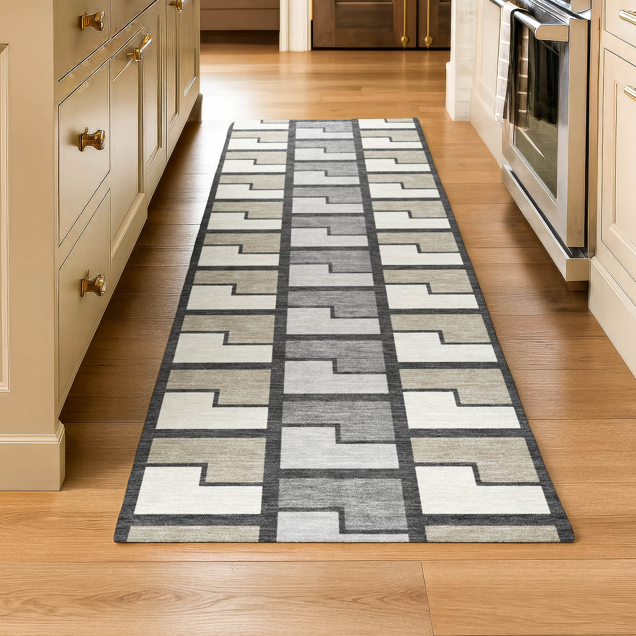 Antigua Machine Washable Transitional Ivory Rug 2'3" x 7'6" #shape_Runner