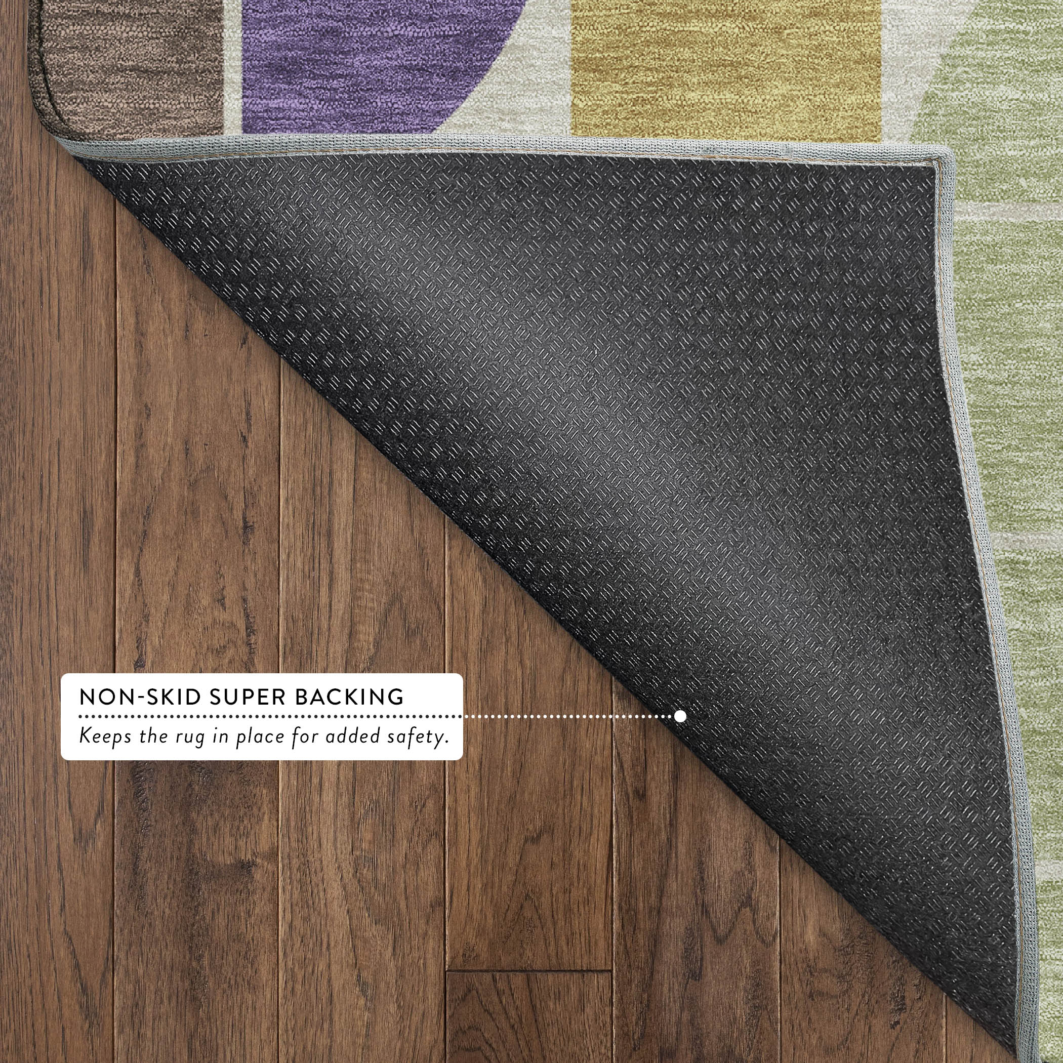 Oaxaca Machine Washable Transitional Blue Rug 1'8" x 2'6" #shape_Rectangle