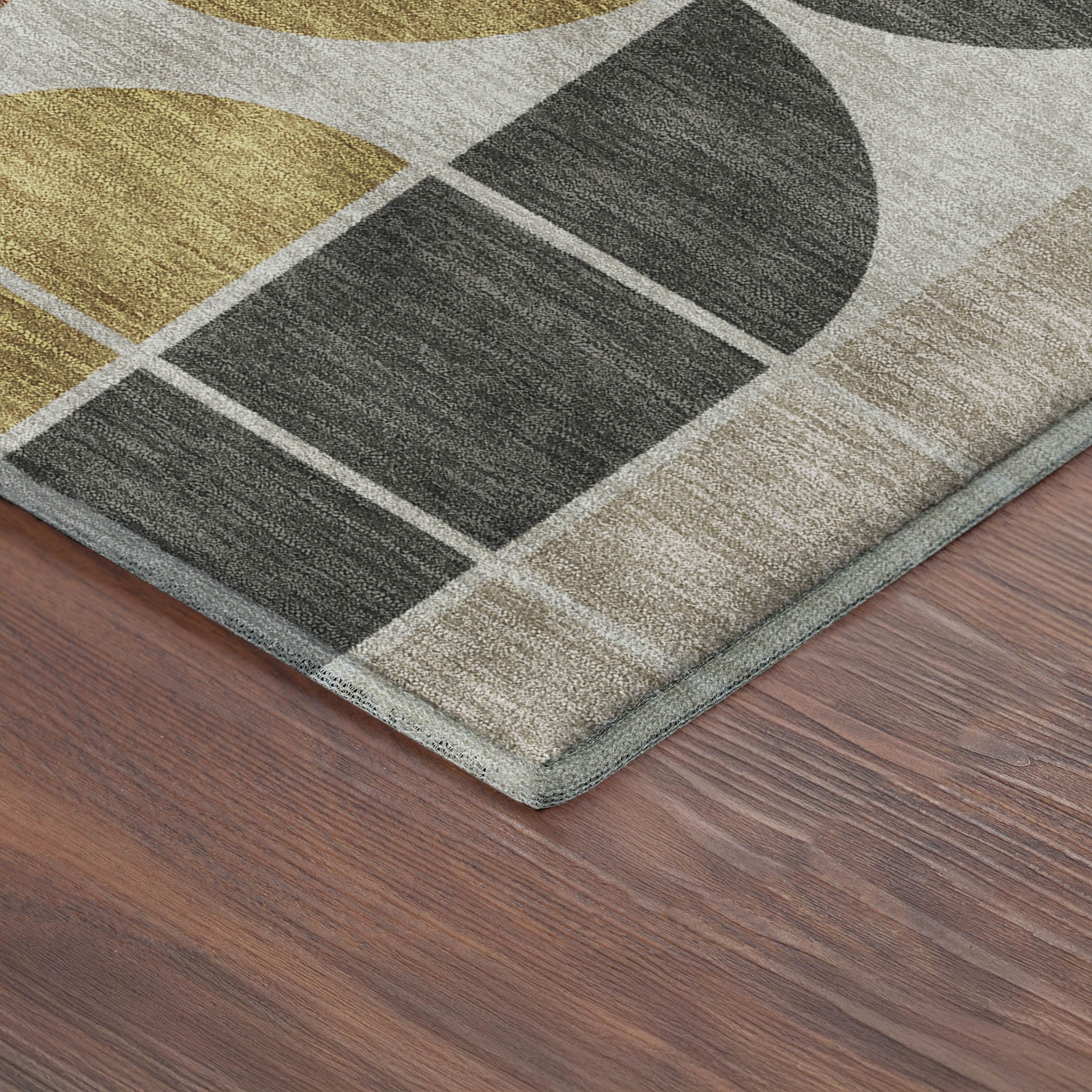 Oaxaca Machine Washable Transitional Coffee Brown Rug 1'8" x 2'6" #shape_Rectangle