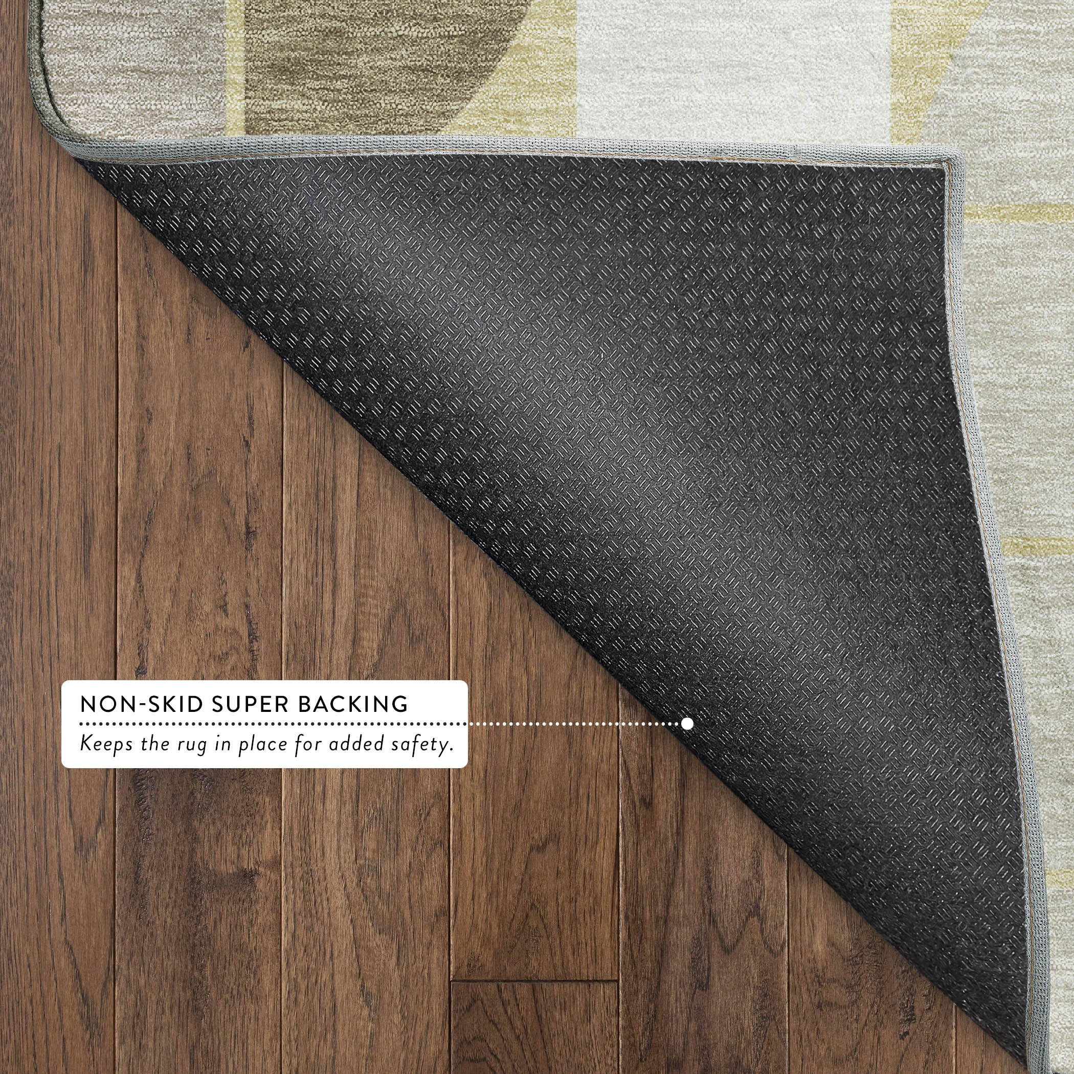 Oaxaca Machine Washable Contemporary Wheat Gold Rug 1'8" x 2'6" #shape_Rectangle