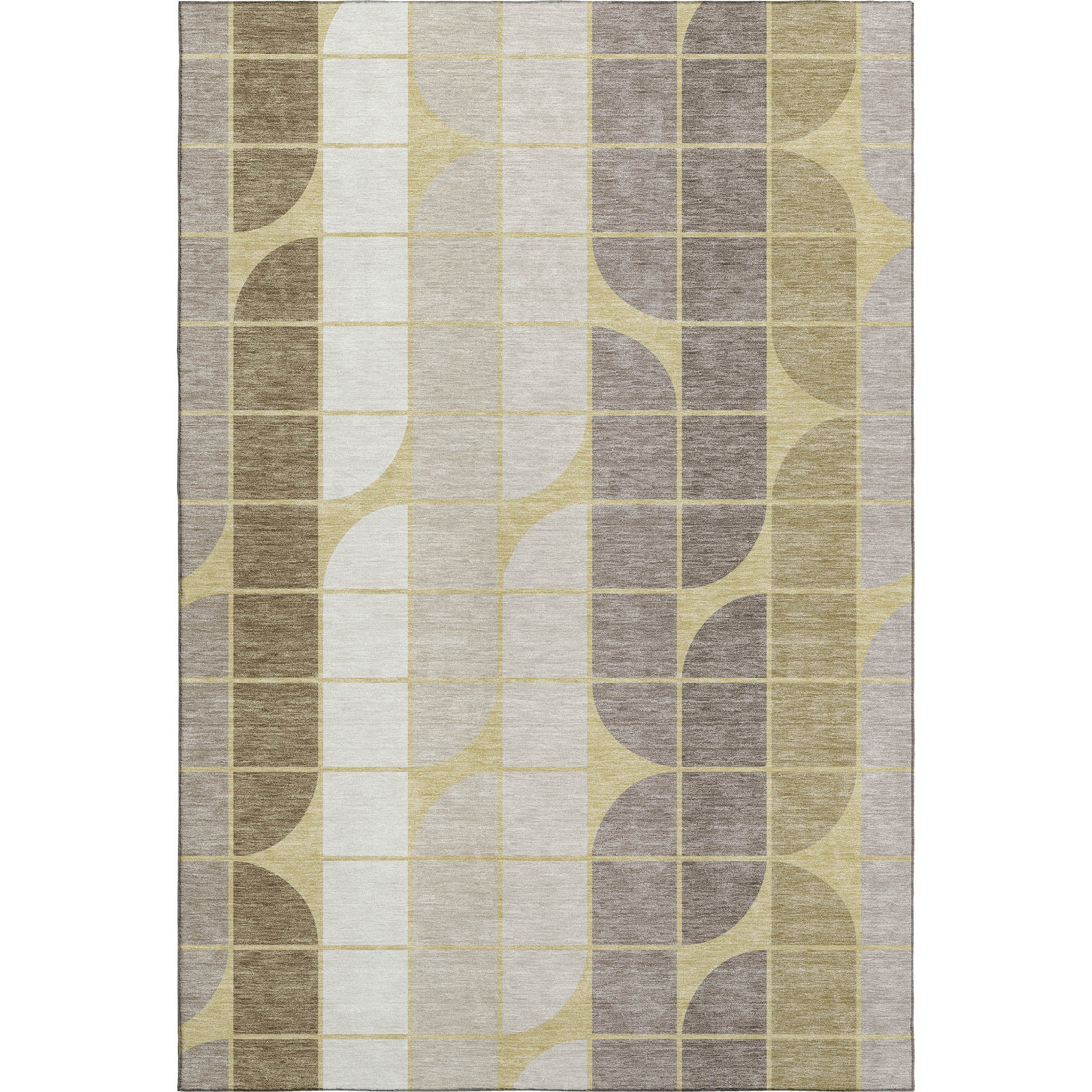 Oaxaca Machine Washable Contemporary Wheat Gold Rug 3' x 5' #shape_Rectangle