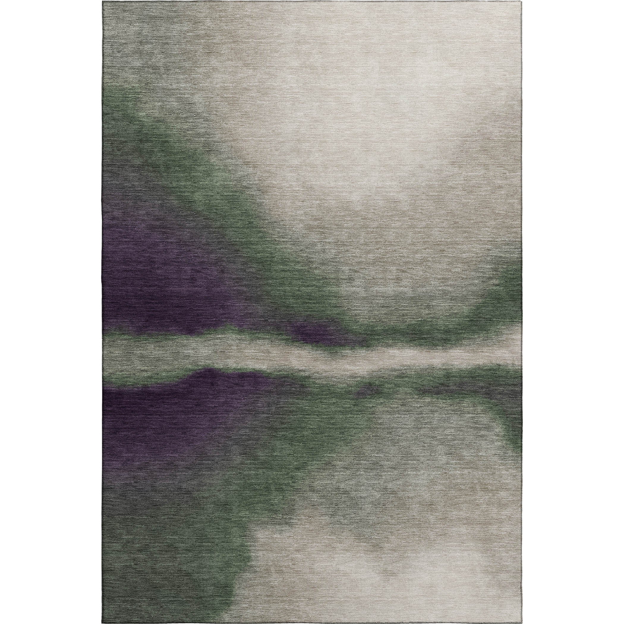 Bangkok Machine Washable Contemporary Fern Green Rug 3' x 5' #shape_Rectangle