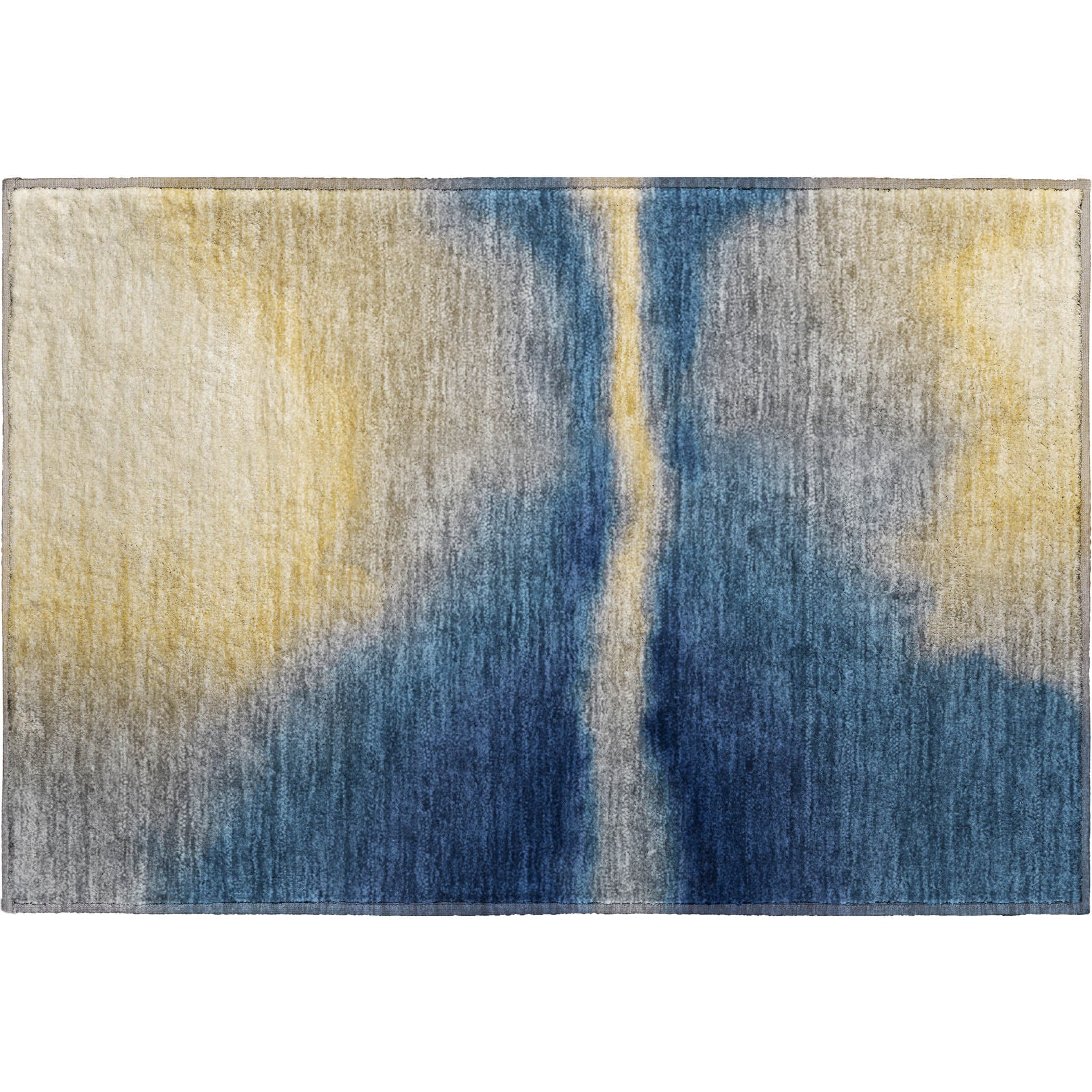 Bangkok Machine Washable Contemporary Navy Blue Rug 1'8" x 2'6" #shape_Rectangle