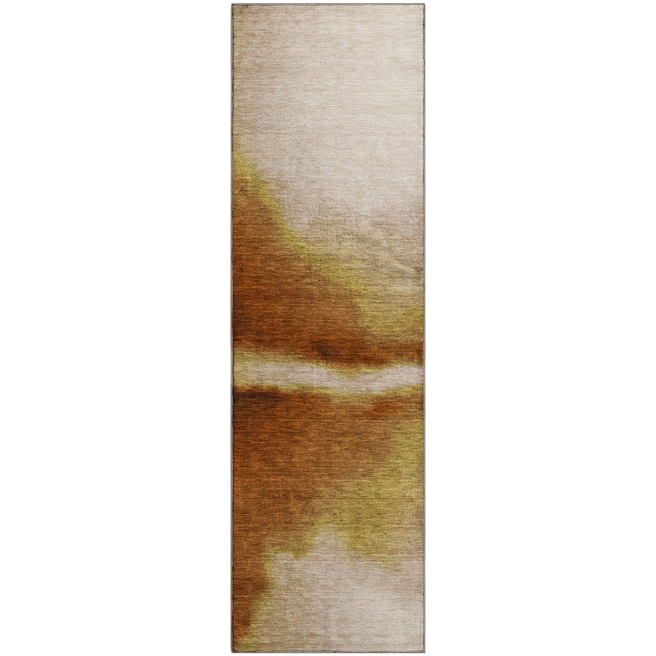Bangkok Machine Washable Contemporary Paprika Orange Rug 2'3" x 7'6" #shape_Runner