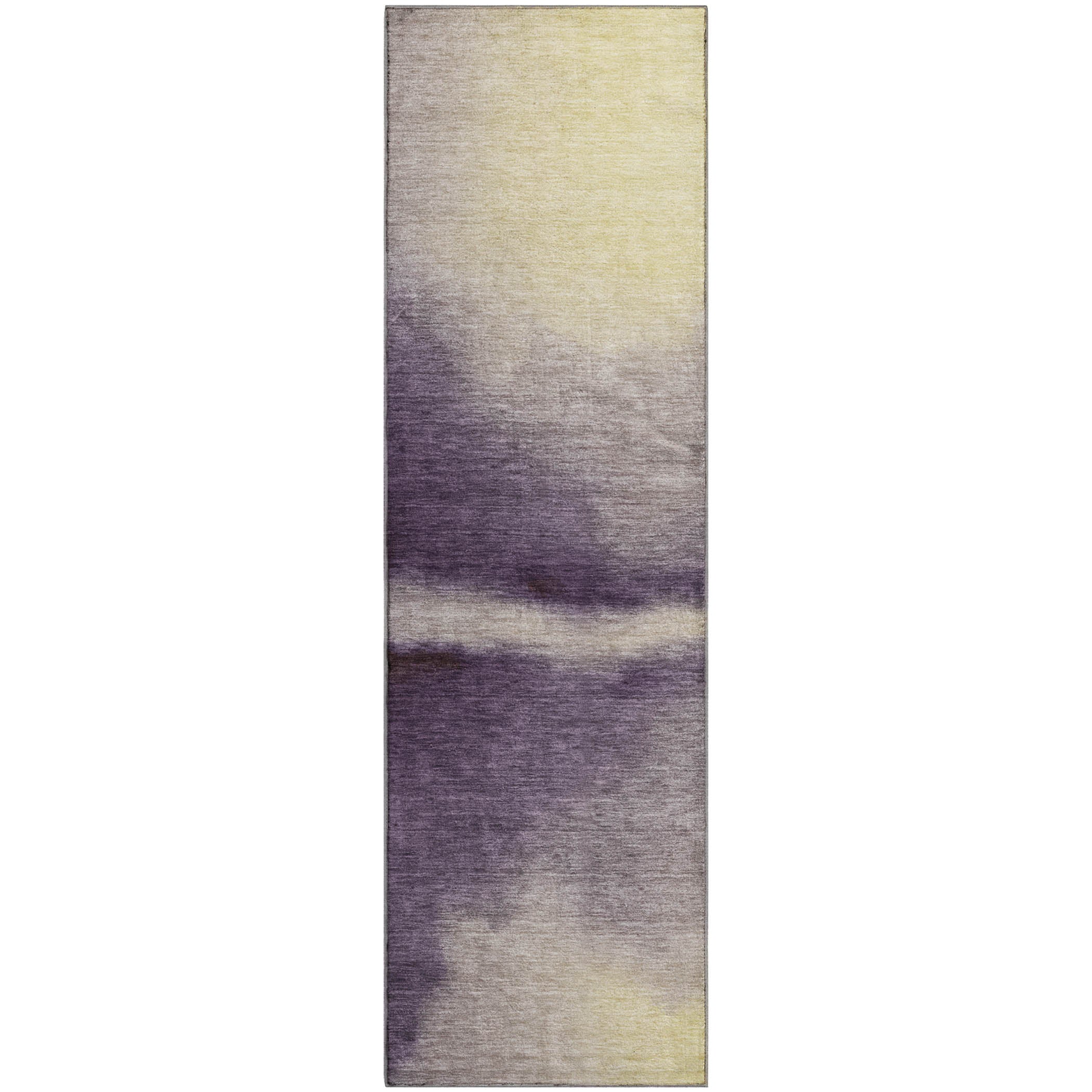 Bangkok Machine Washable Contemporary Plum Purple Rug 2'3" x 7'6" #shape_Runner