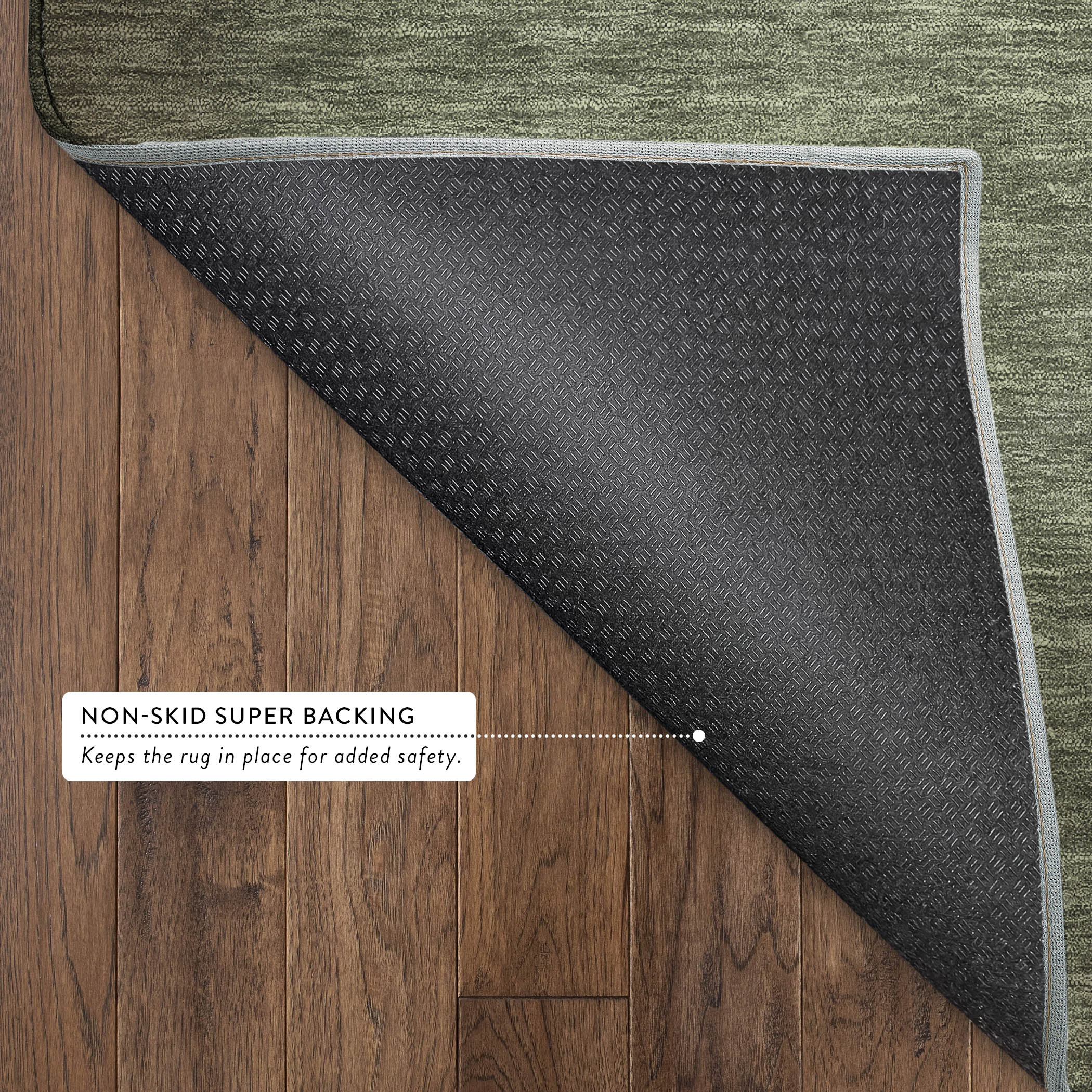 Antigua Machine Washable Transitional Celery Green Rug 1'8" x 2'6" #shape_Rectangle