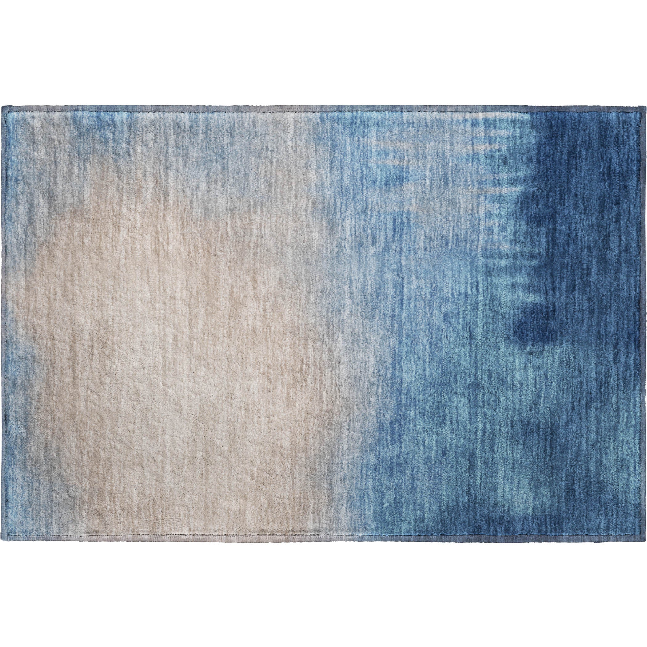 Antigua Machine Washable Transitional Denim Blue Rug 1'8" x 2'6" #shape_Rectangle