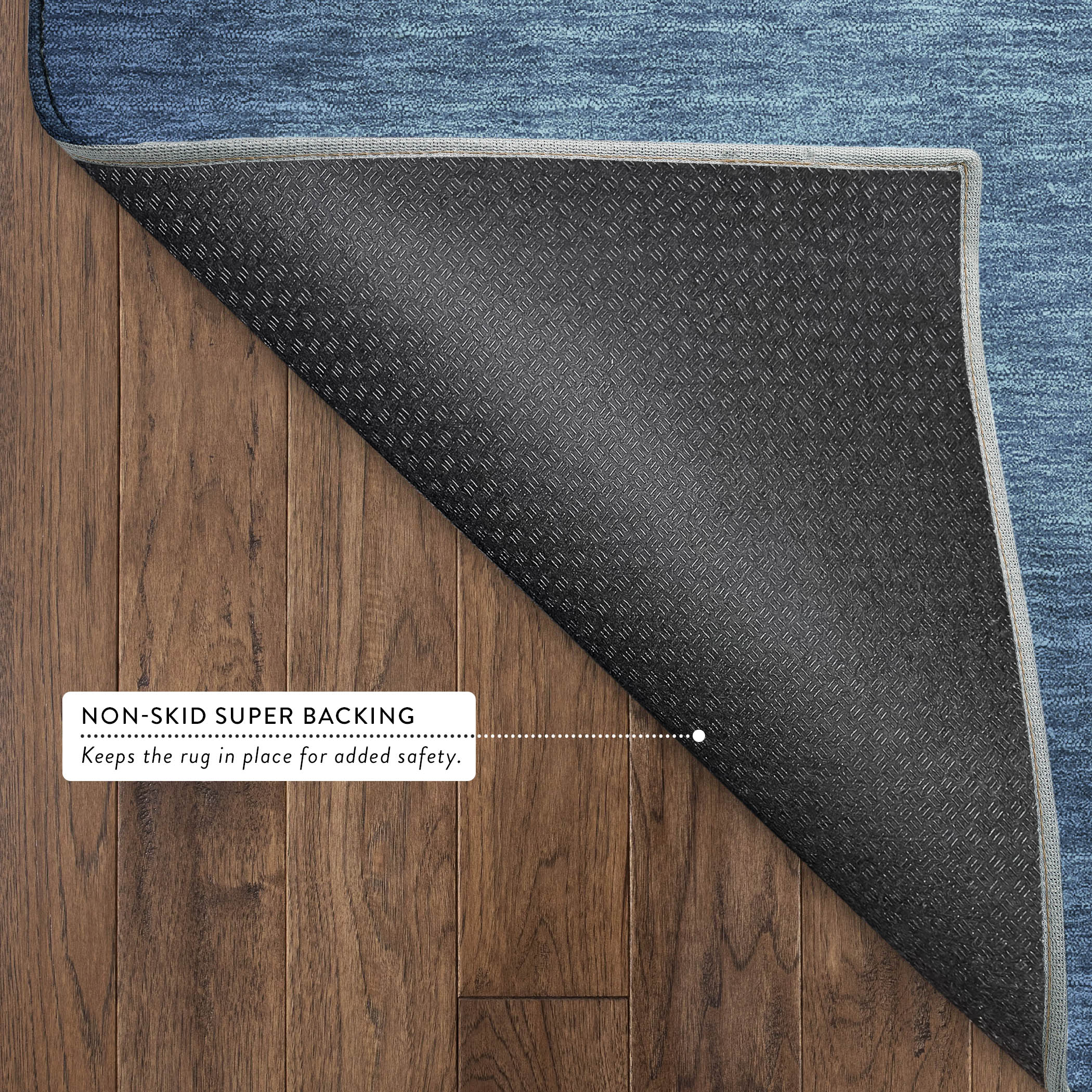 Antigua Machine Washable Transitional Denim Blue Rug 1'8" x 2'6" #shape_Rectangle