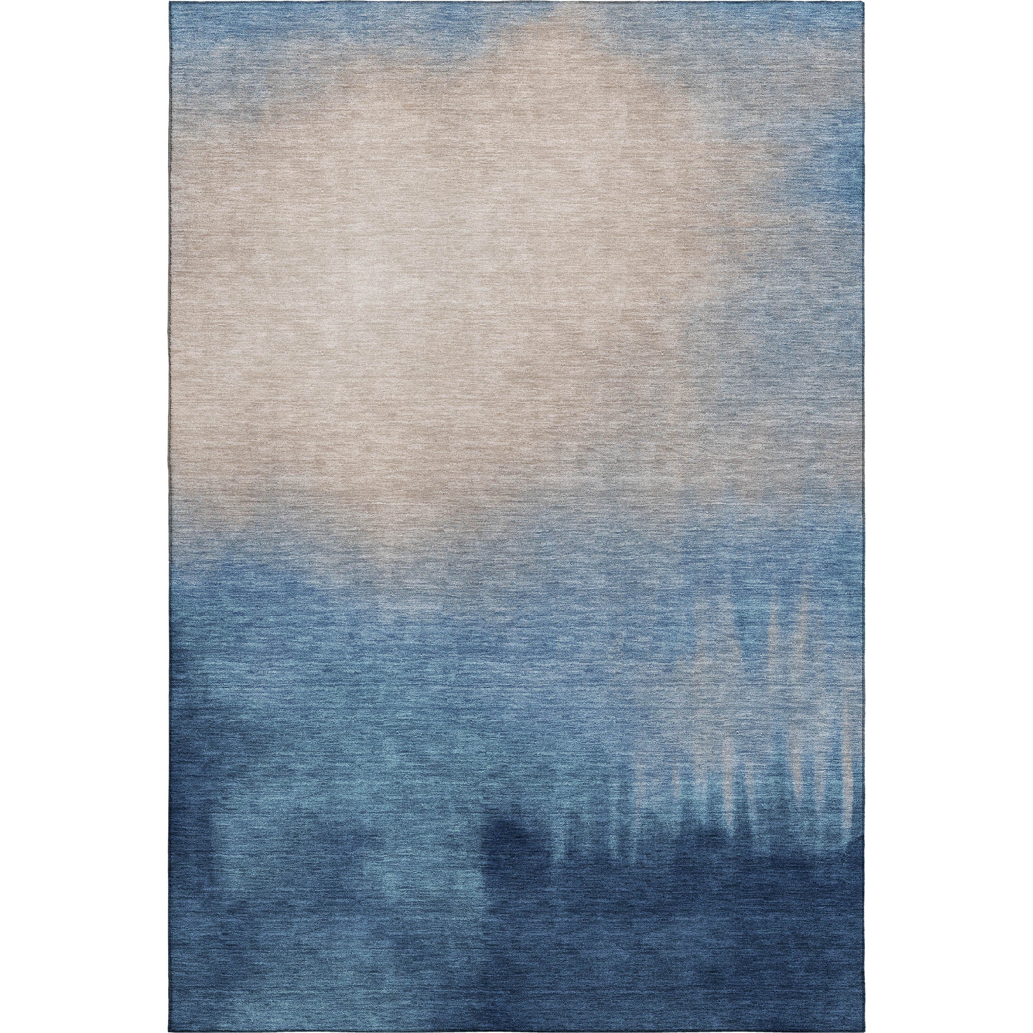 Antigua Machine Washable Transitional Denim Blue Rug 3' x 5' #shape_Rectangle