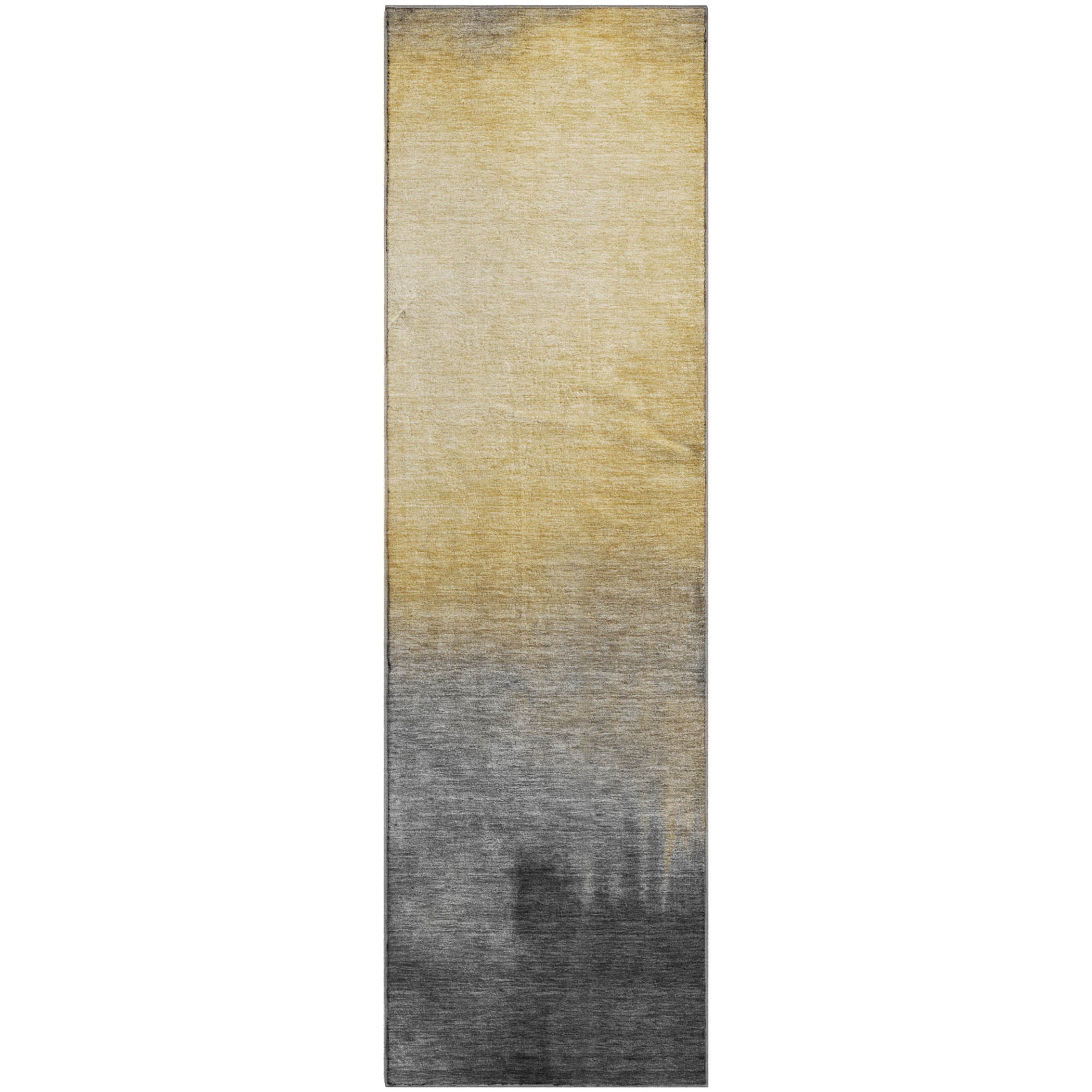 Antigua Machine Washable Transitional Granite Gray Rug 2'3" x 7'6" #shape_Runner