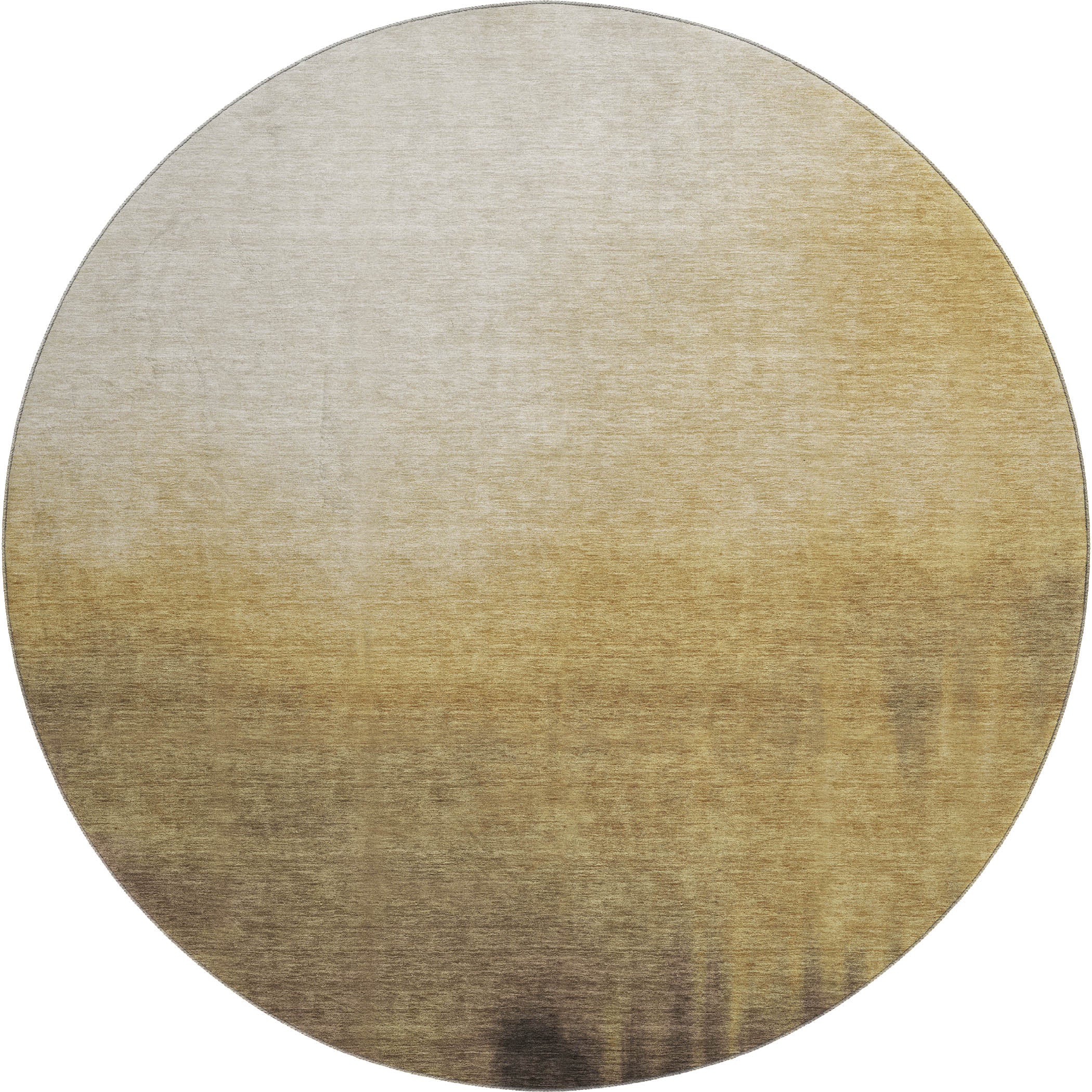 Antigua Machine Washable Transitional Honey Gold Rug 8' x 8' #shape_Round