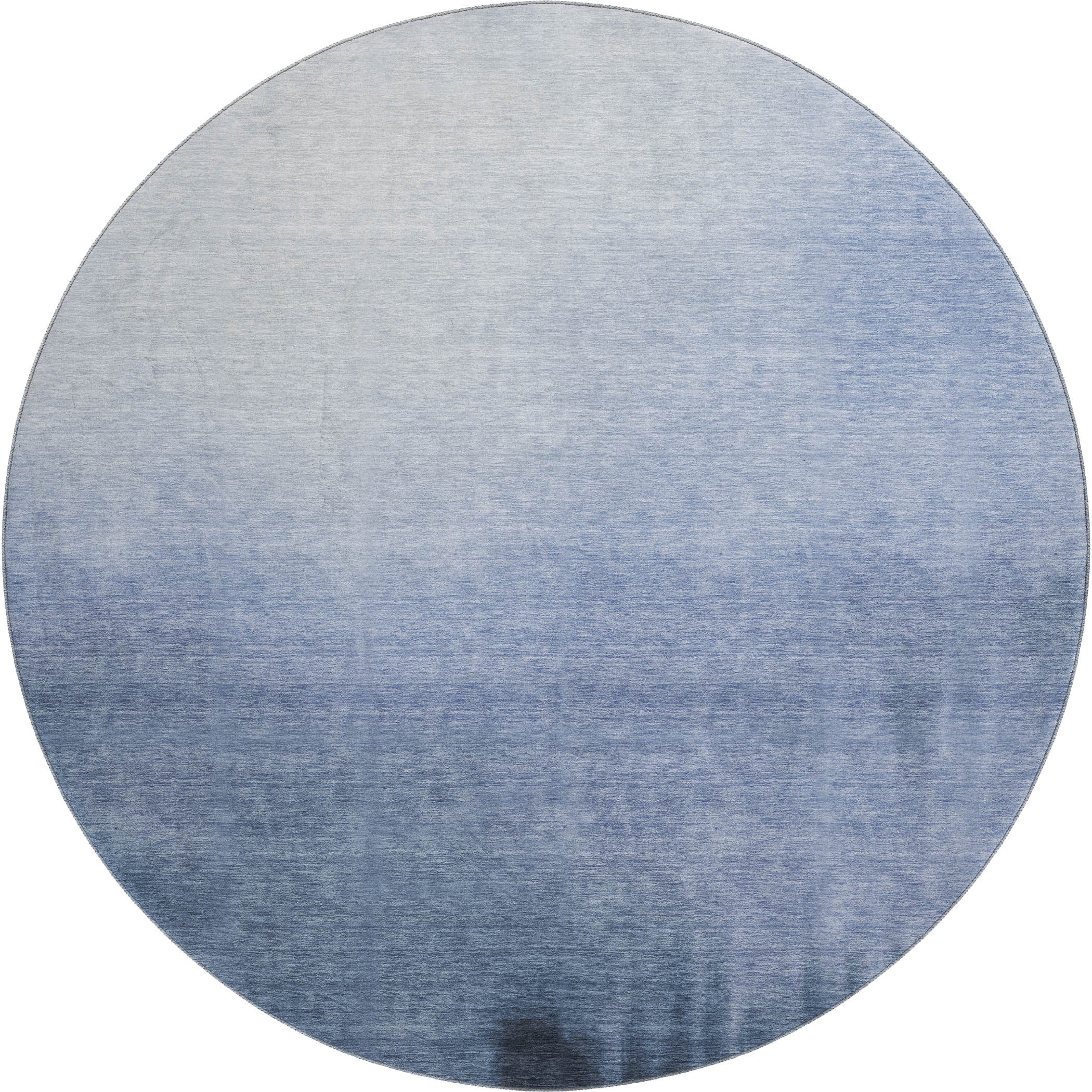 Antigua Machine Washable Transitional Navy Blue Rug 8' x 8' #shape_Round