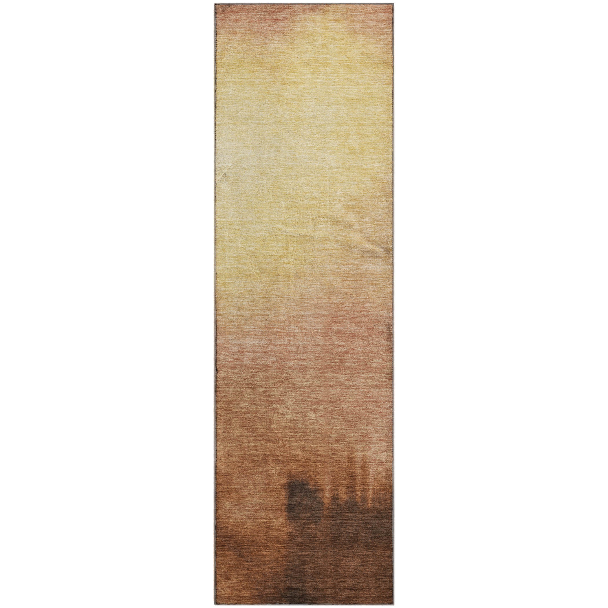 Antigua Machine Washable Transitional Rust Orange Rug 2'3" x 7'6" #shape_Runner