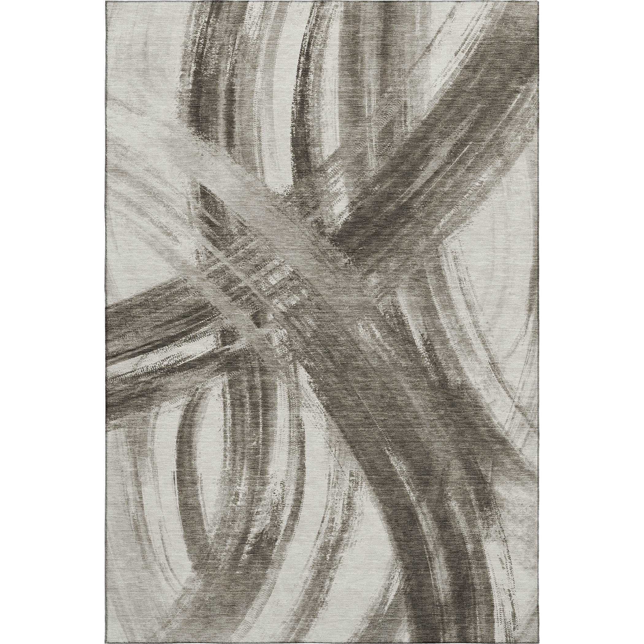 Seville Machine Washable Transitional Taupe Brown Rug 3' x 5' #shape_Rectangle
