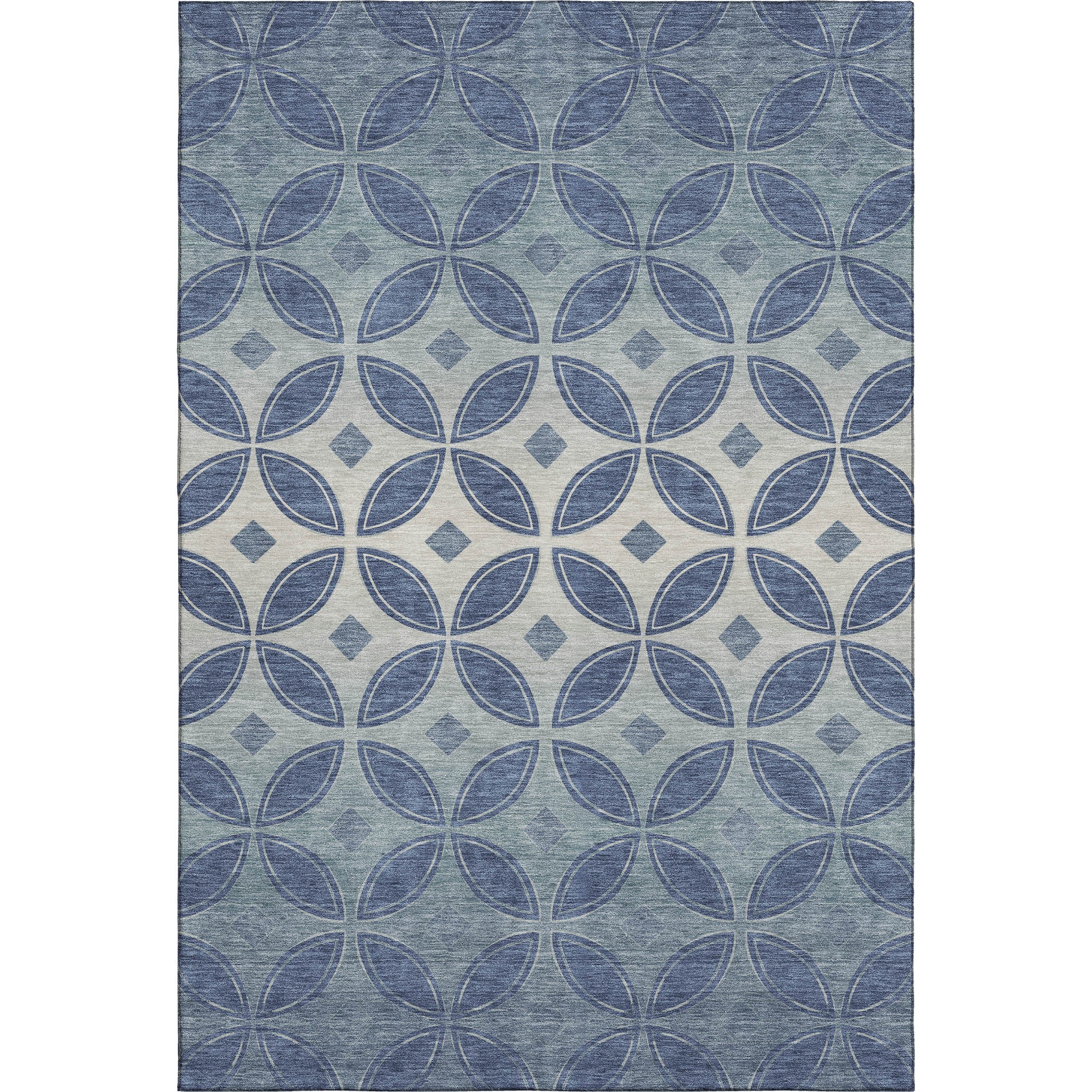Chiang Mai Machine Washable Transitional Teal Rug 3' x 5' #shape_Rectangle