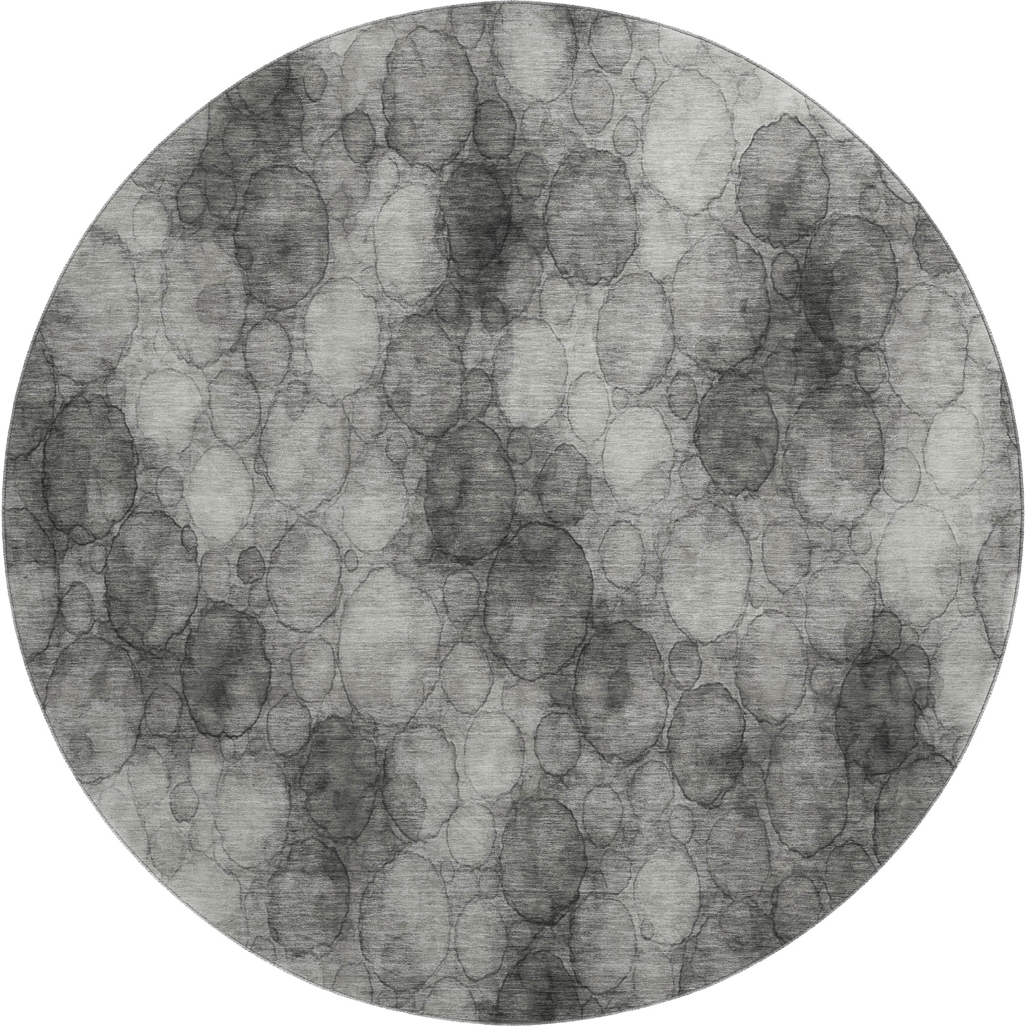 Tallinn Machine Washable Transitional Ivory Rug 8' x 8' #shape_Round