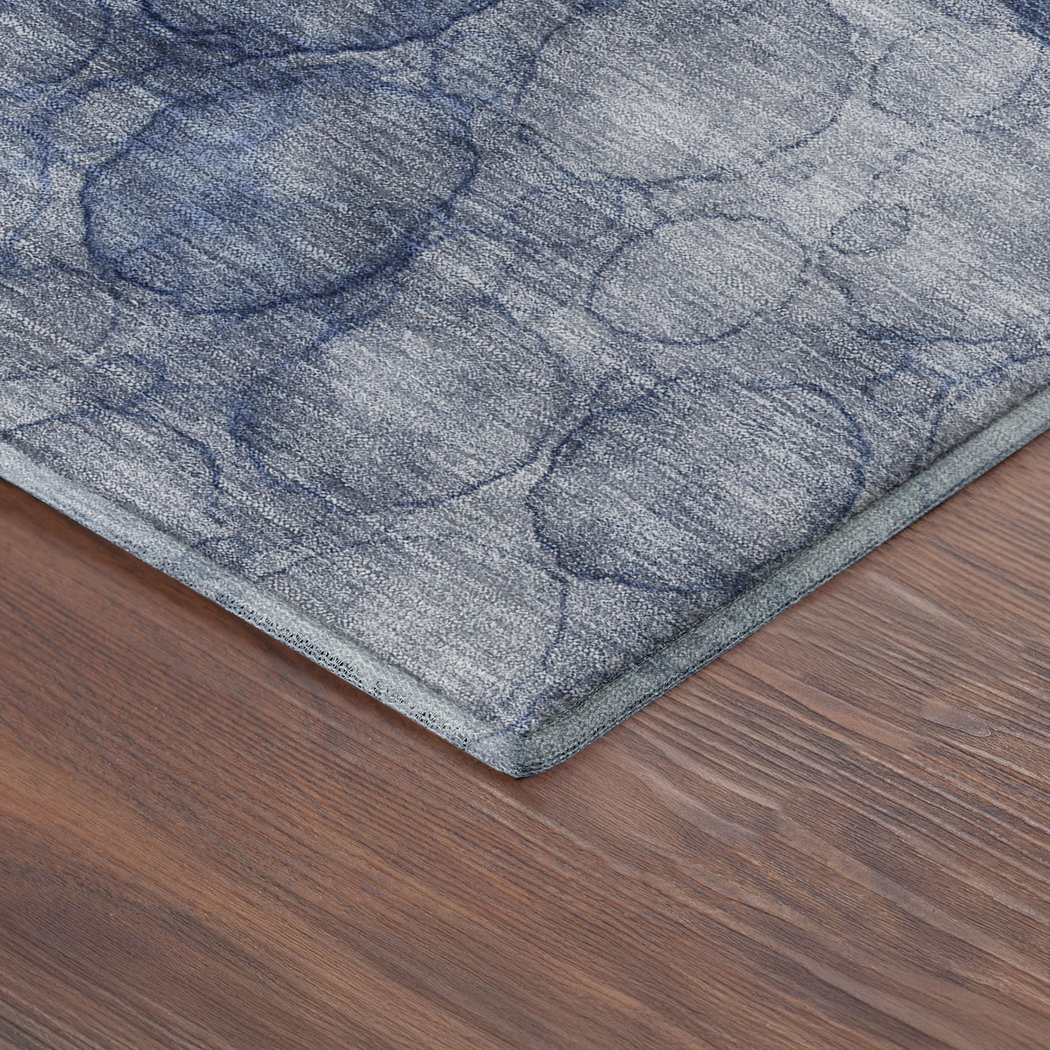 Tallinn Machine Washable Transitional Navy Blue Rug 1'8" x 2'6" #shape_Rectangle