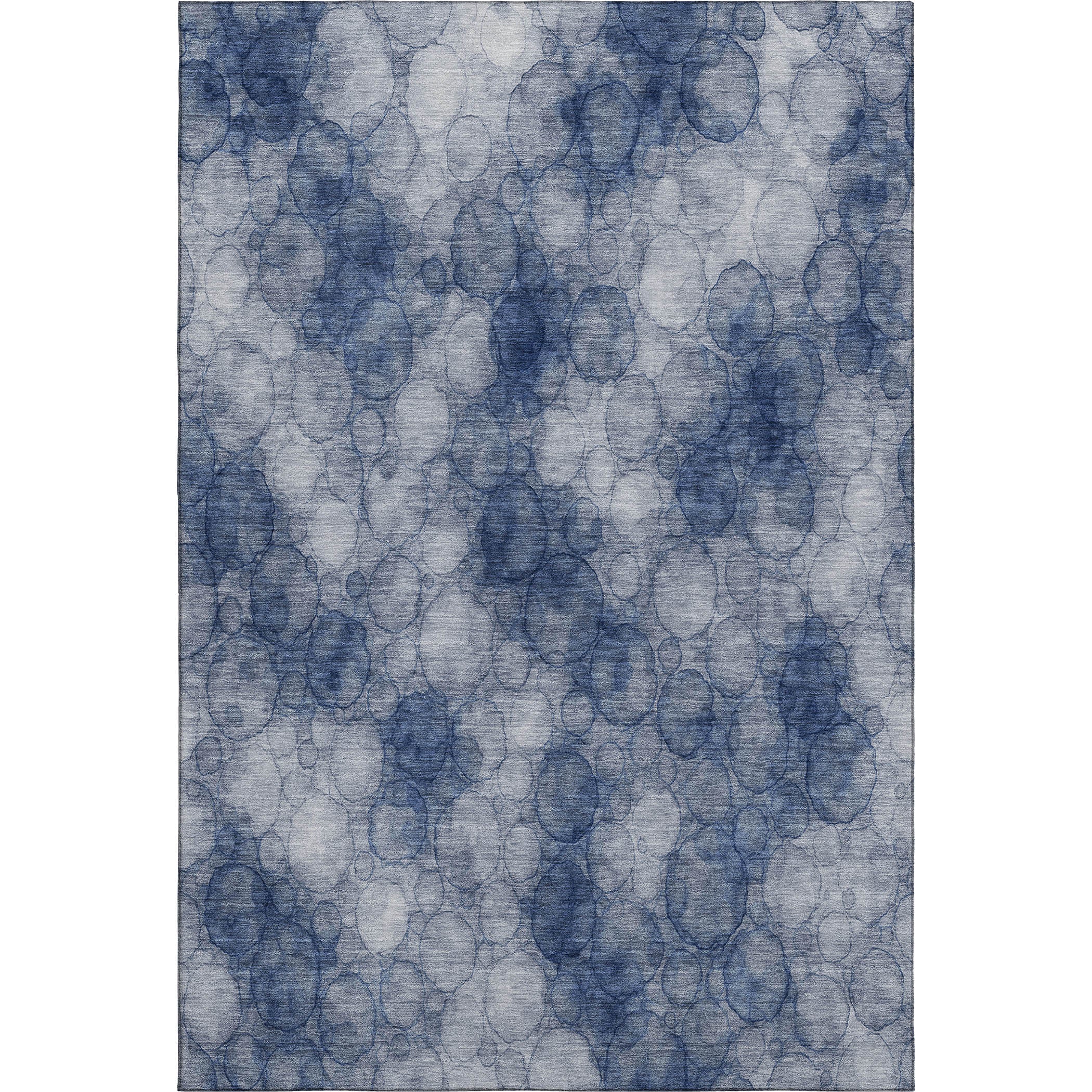 Tallinn Machine Washable Transitional Navy Blue Rug 3' x 5' #shape_Rectangle