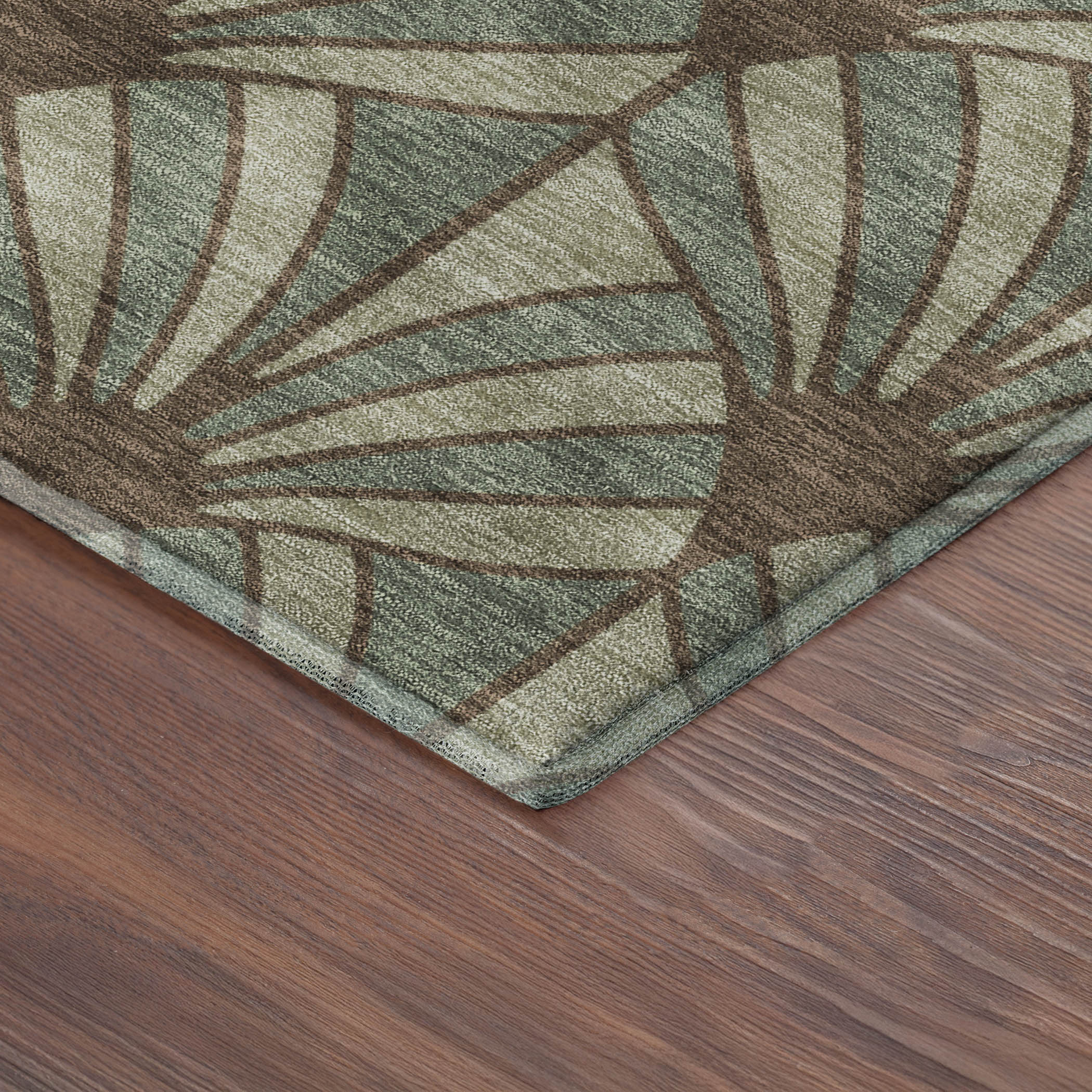 Zanzibar Machine Washable Transitional Basil Green Rug 1'8" x 2'6" #shape_Rectangle