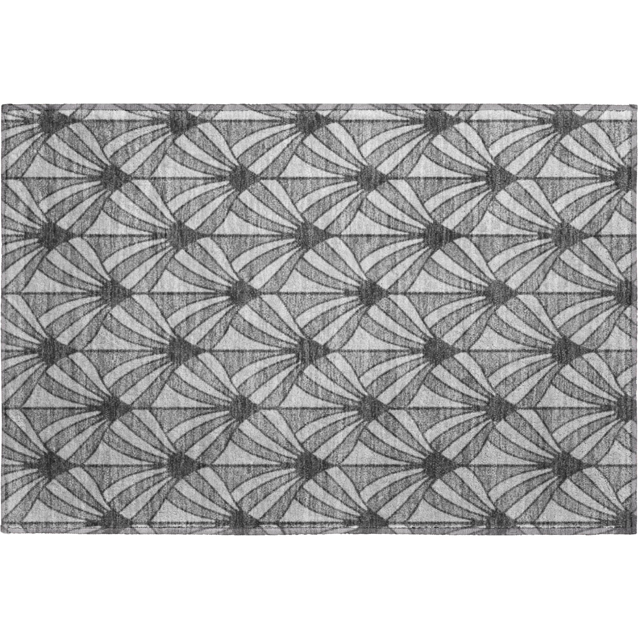 Zanzibar Machine Washable Transitional Gray Rug 1'8" x 2'6" #shape_Rectangle