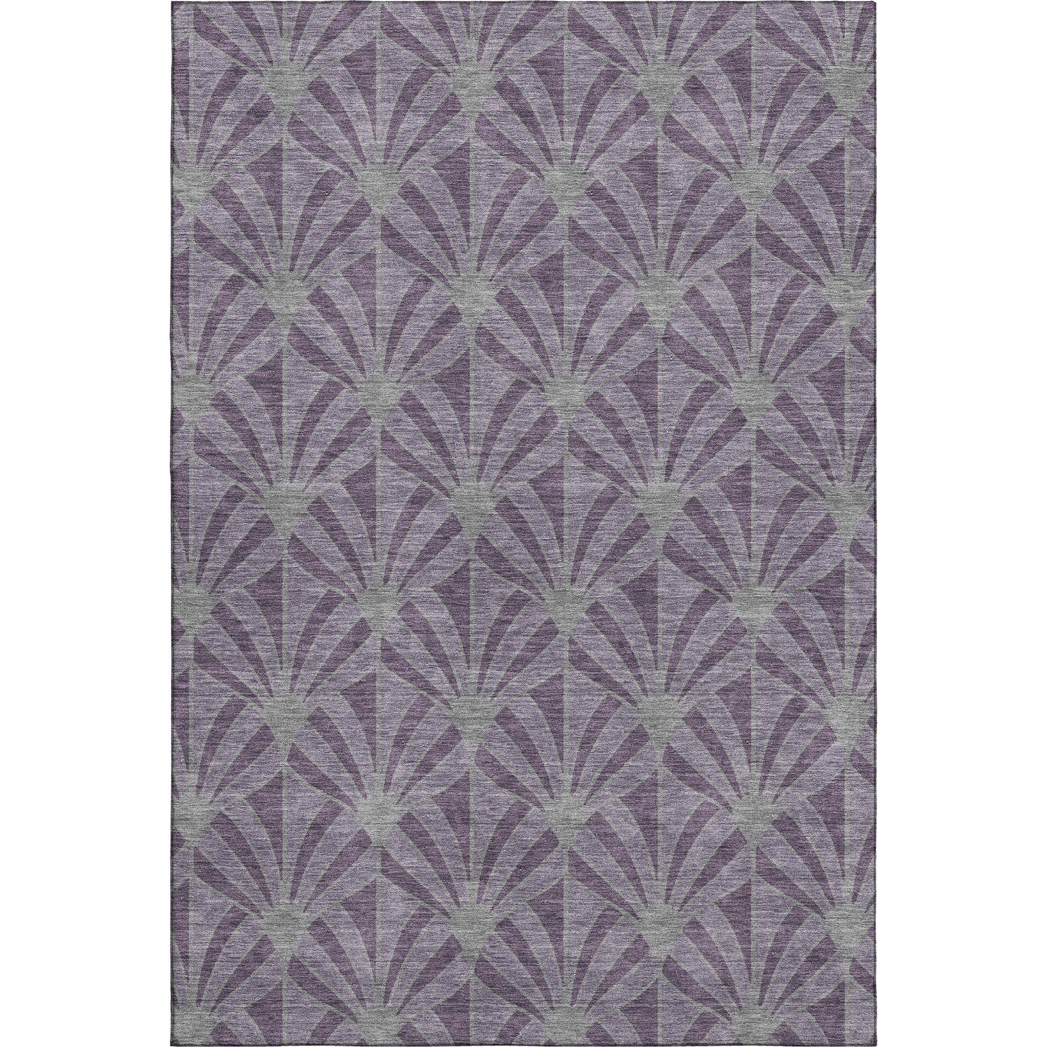 Zanzibar Machine Washable Transitional Purple Rug 3' x 5' #shape_Rectangle