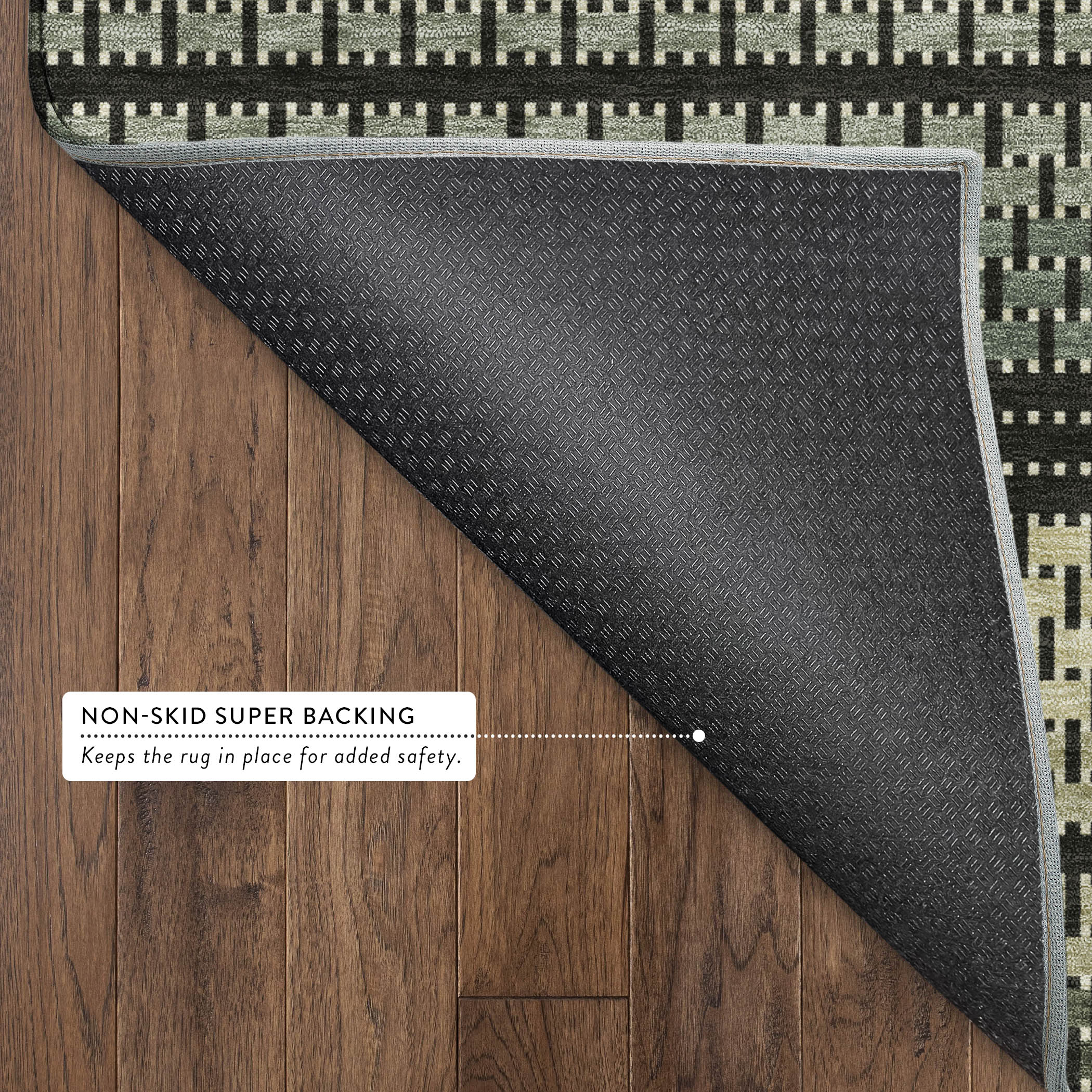 Seoul Machine Washable Transitional Cactus Green Rug 1'8" x 2'6" #shape_Rectangle