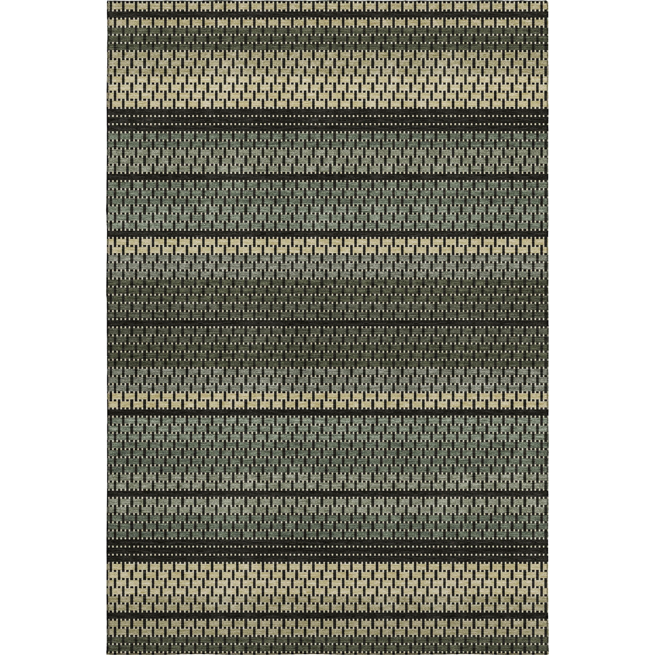 Seoul Machine Washable Transitional Cactus Green Rug 3' x 5' #shape_Rectangle