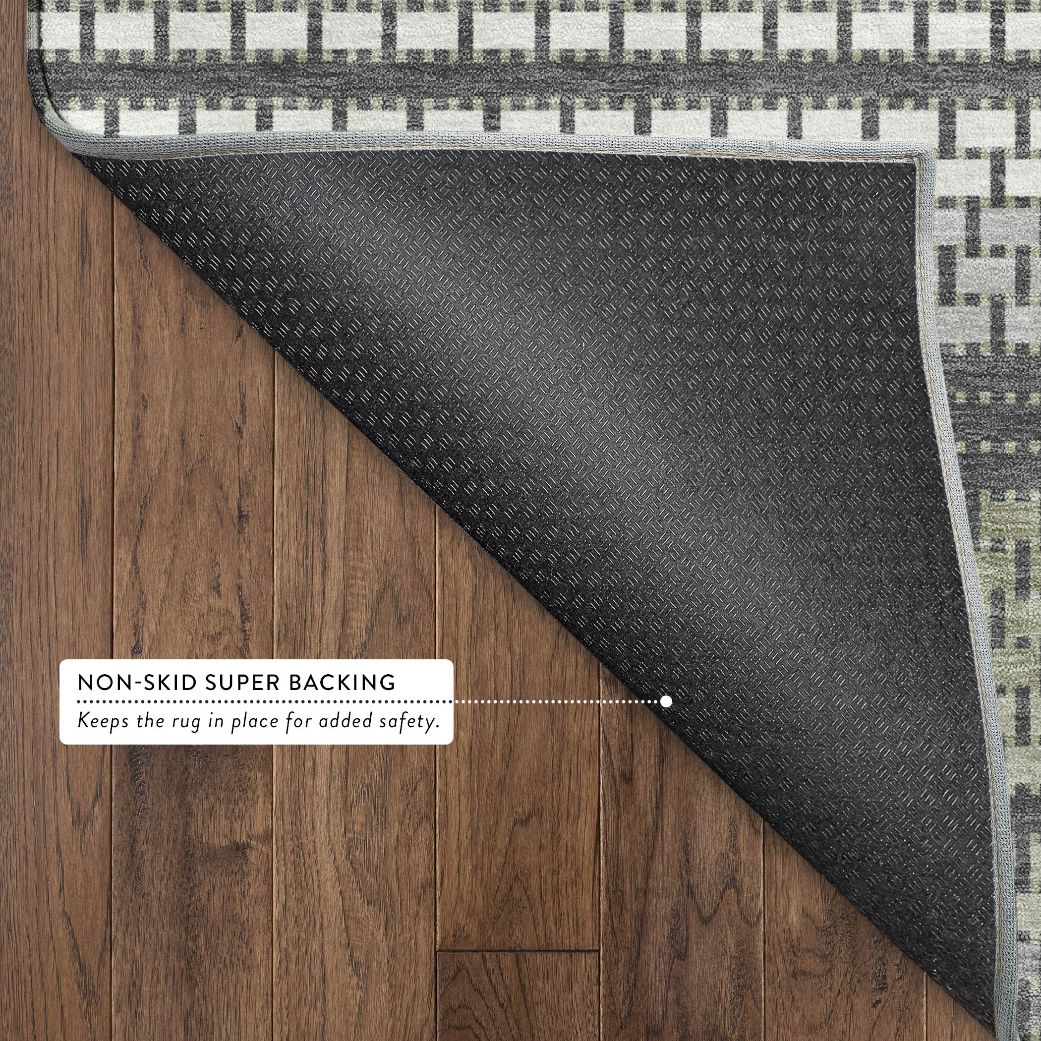 Seoul Machine Washable Transitional Gray Rug 1'8" x 2'6" #shape_Rectangle