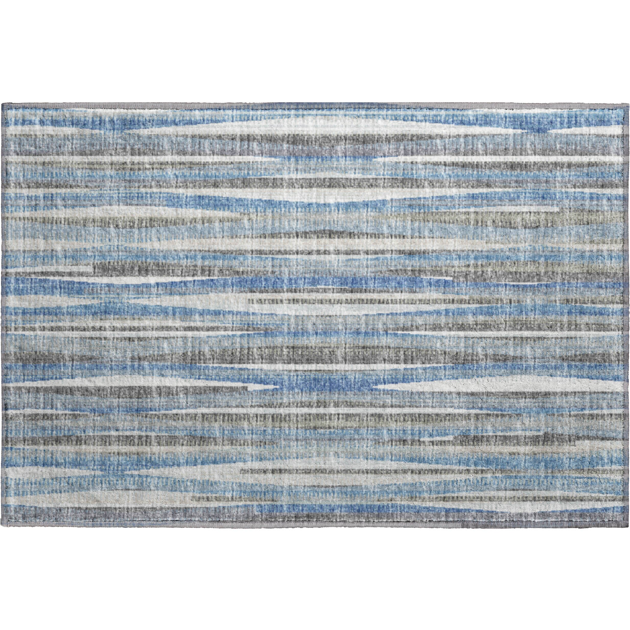 Montevideo Machine Washable Transitional Blue Rug 1'8" x 2'6" #shape_Rectangle