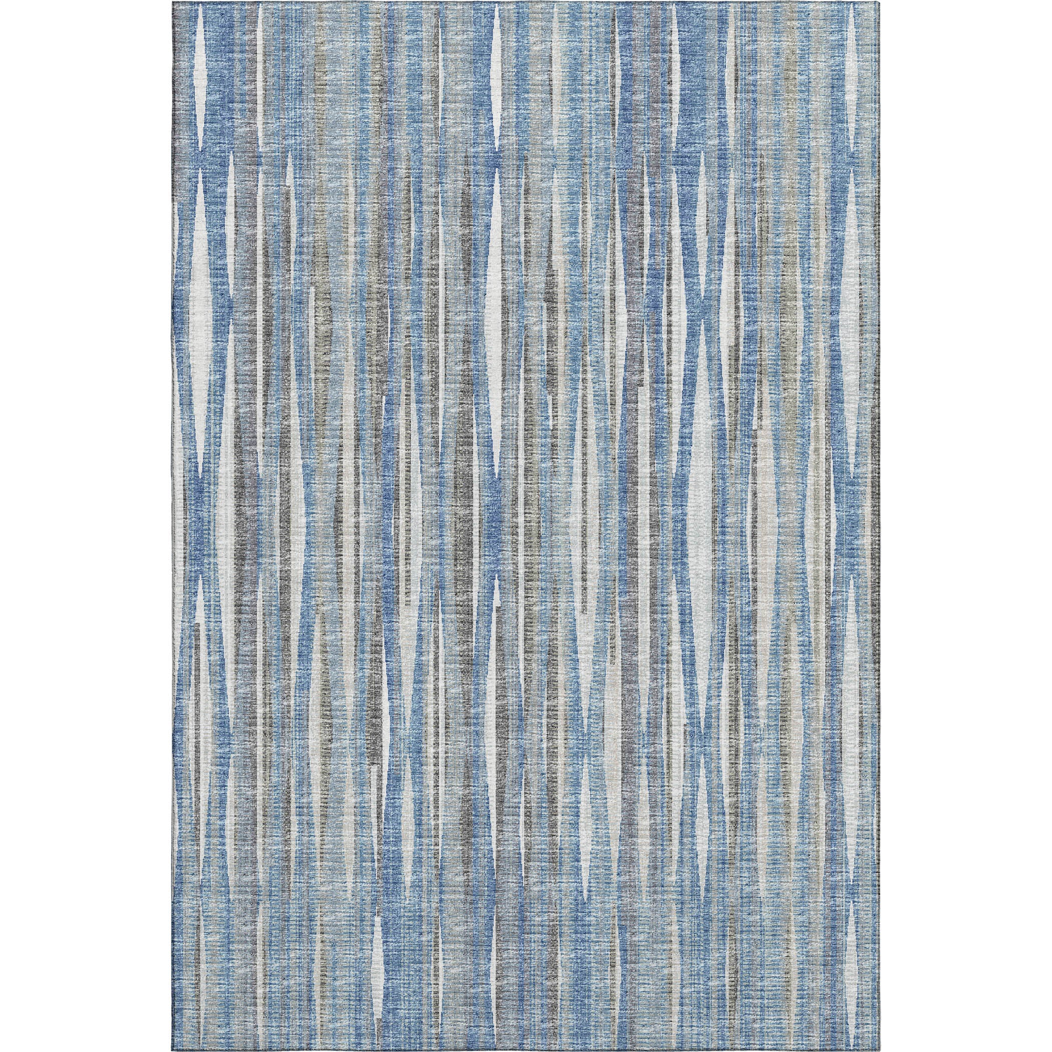 Montevideo Machine Washable Transitional Blue Rug 2'6" x 3'10" #shape_Rectangle