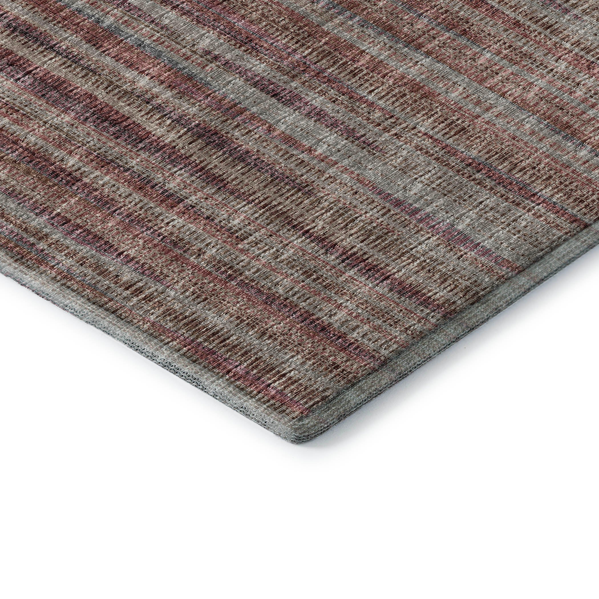 Montevideo Machine Washable Transitional Burgundy Pink Rug 1'8" x 2'6" #shape_Rectangle