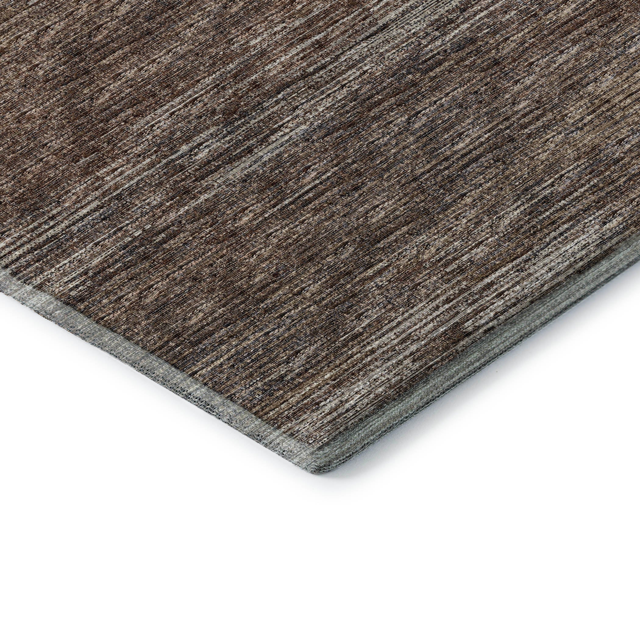 Porto Machine Washable Transitional Brown Chocolate Rug 1'8" x 2'6" #shape_Rectangle