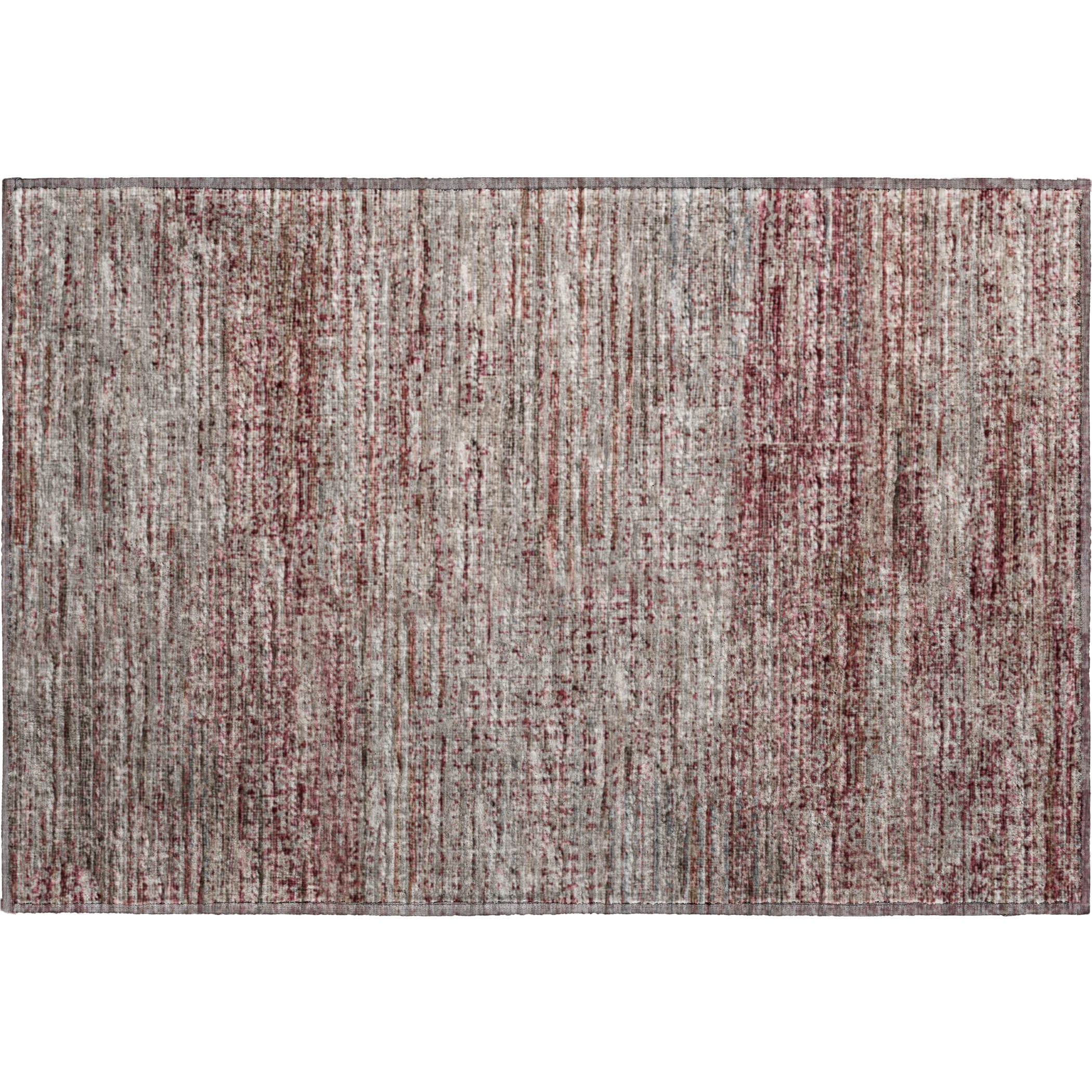 Porto Machine Washable Transitional Burgundy Red Rug 1'8" x 2'6" #shape_Rectangle