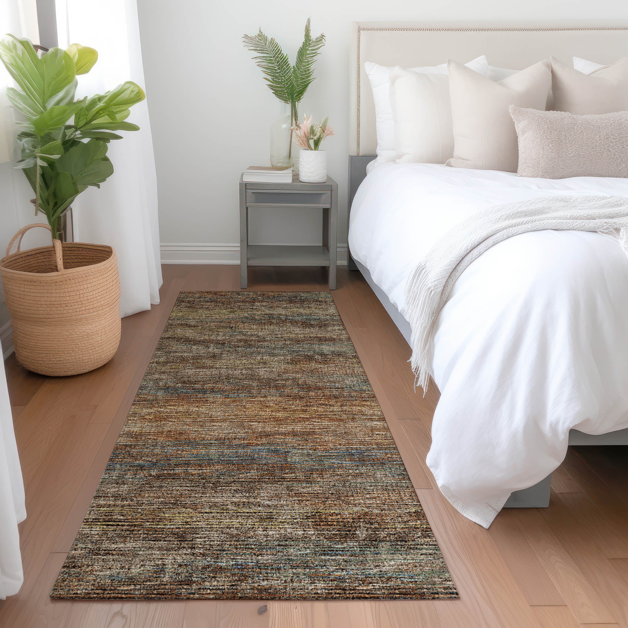 Porto Machine Washable Transitional Canyon Paprika Rug 2'3" x 7'6" #shape_Runner