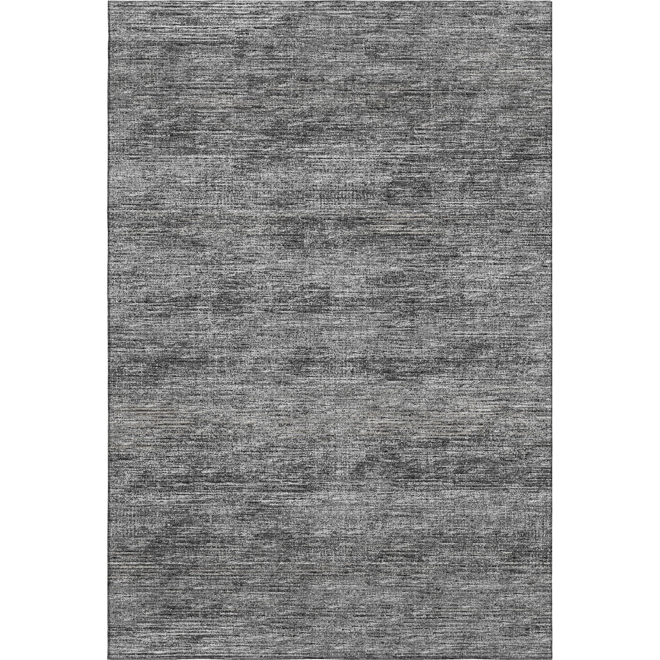 Porto Machine Washable Transitional Gray Charcoal Rug 2'6" x 3'10" #shape_Rectangle